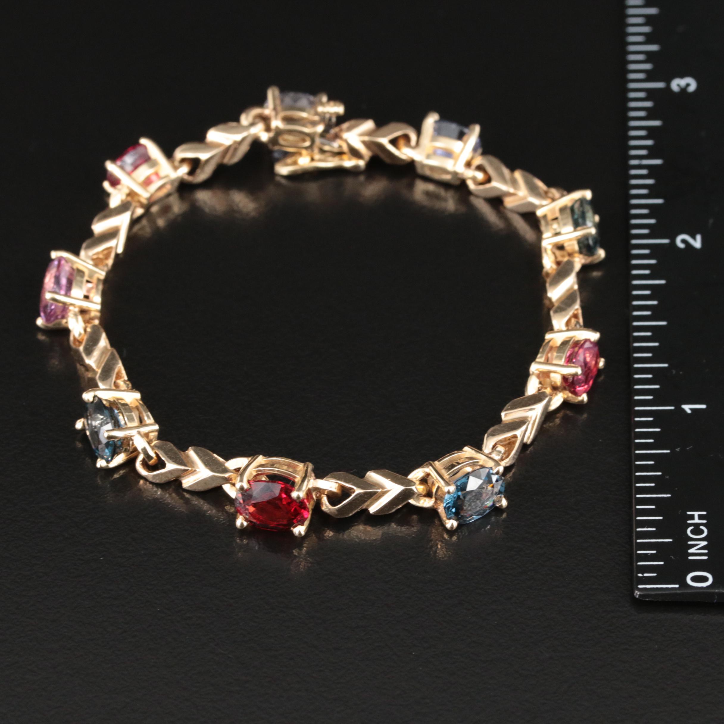 14K Spinel Bracelet