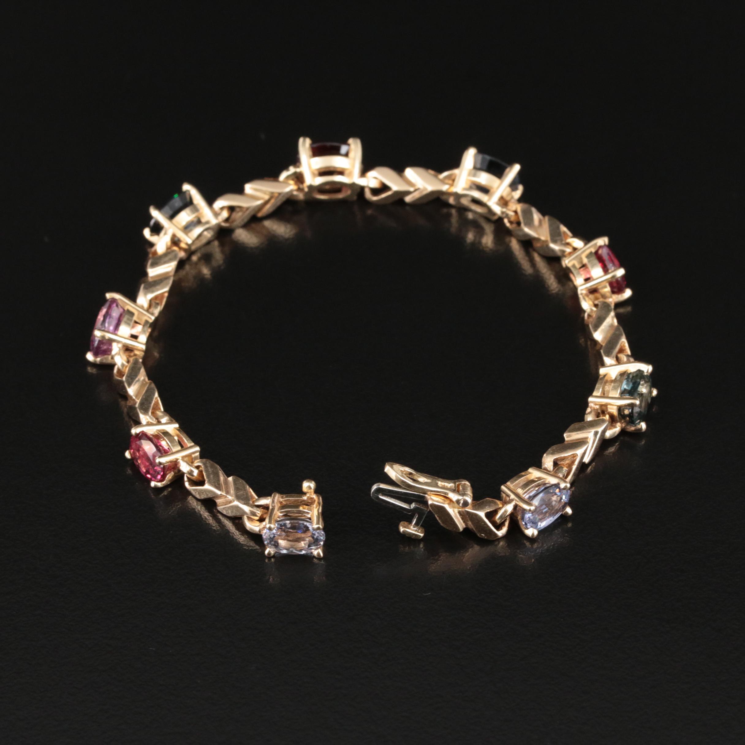 14K Spinel Bracelet