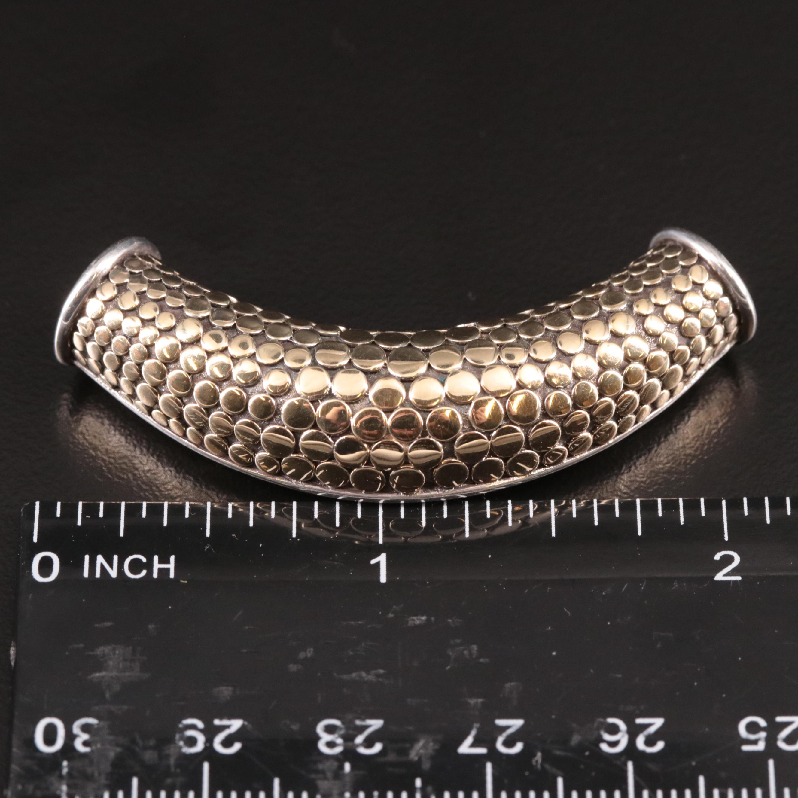 John Hardy Sterling Silver and 18K Yellow Gold Dot Slide Enhancer