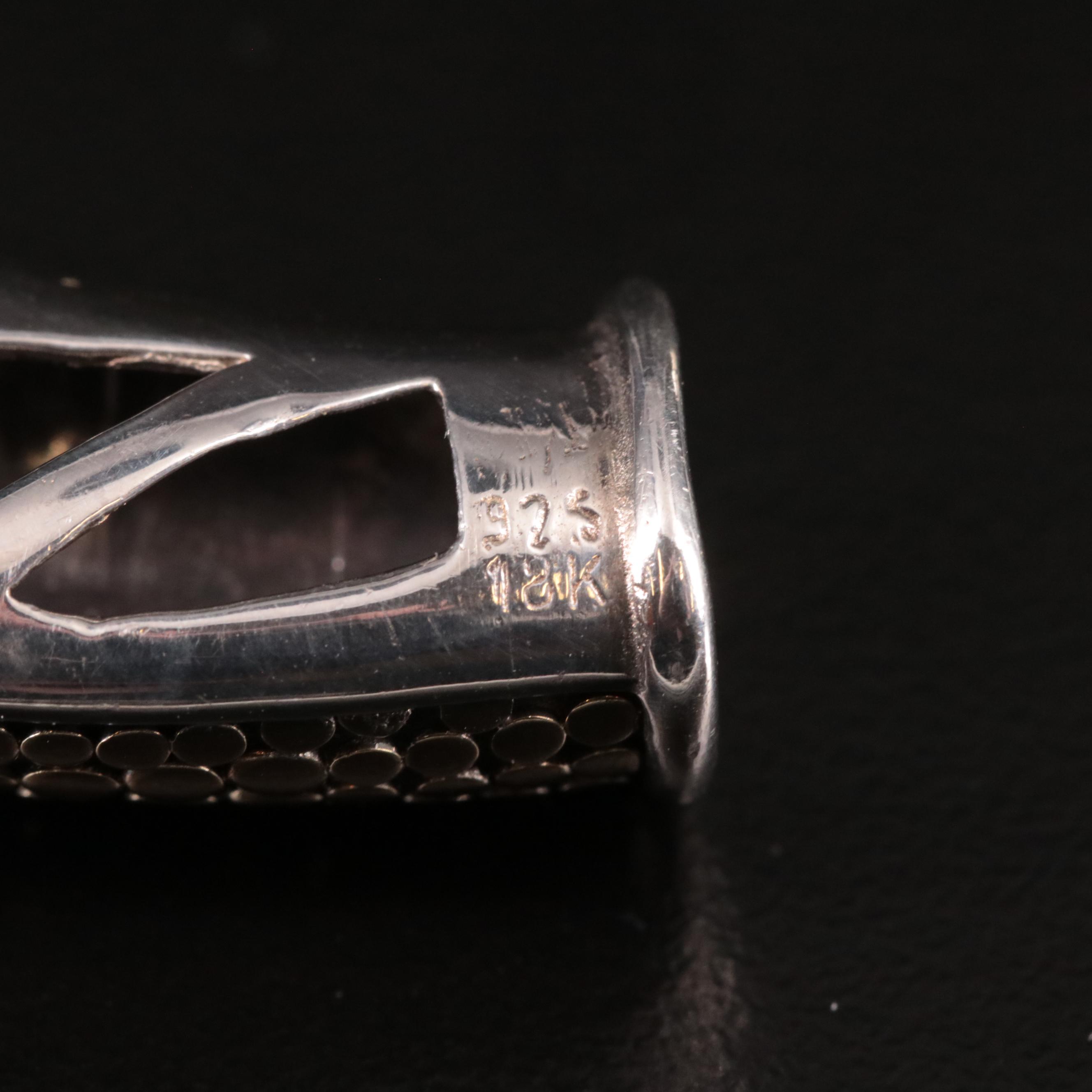 John Hardy Sterling Silver and 18K Yellow Gold Dot Slide Enhancer