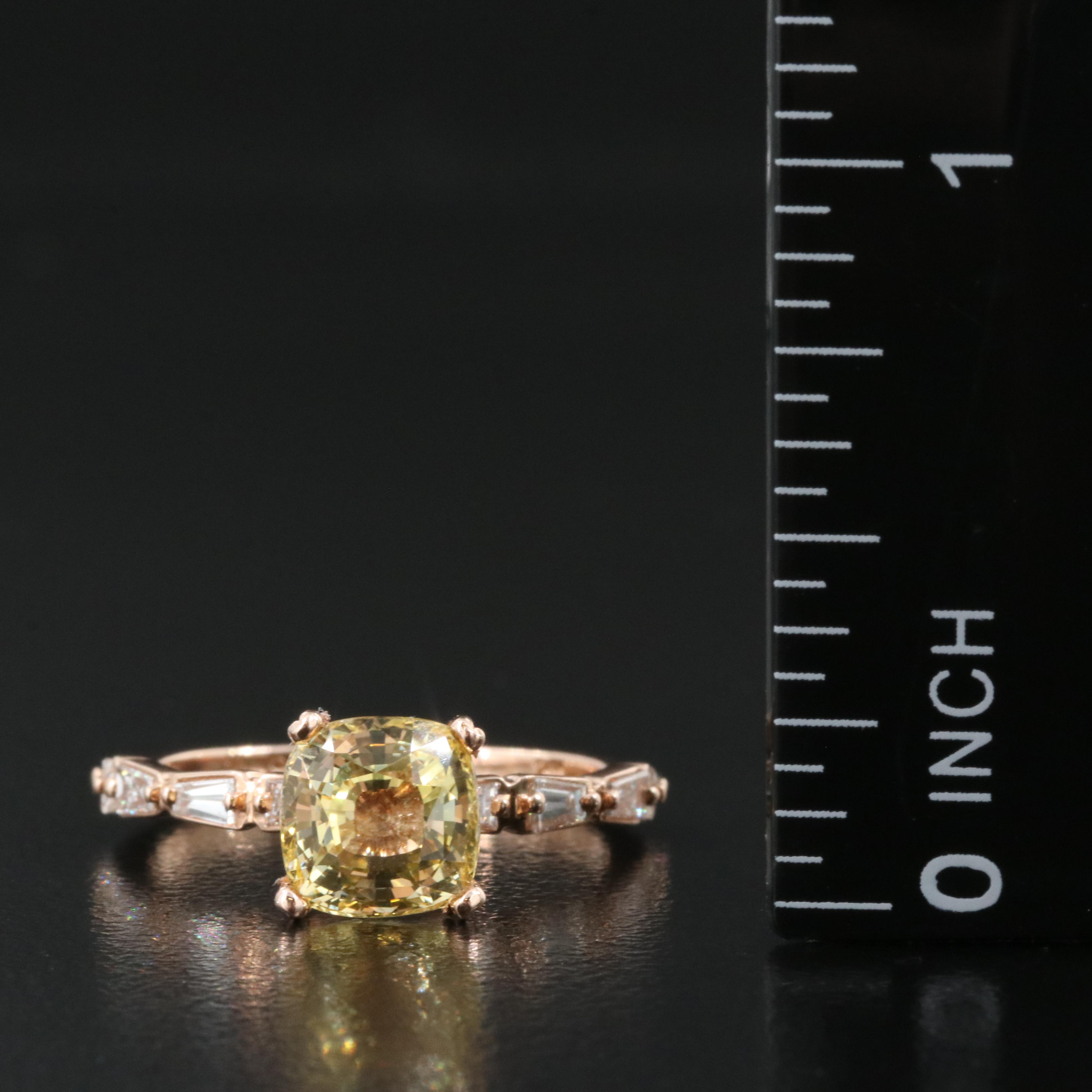 14K 2.45 CT Sapphire and Diamond Ring