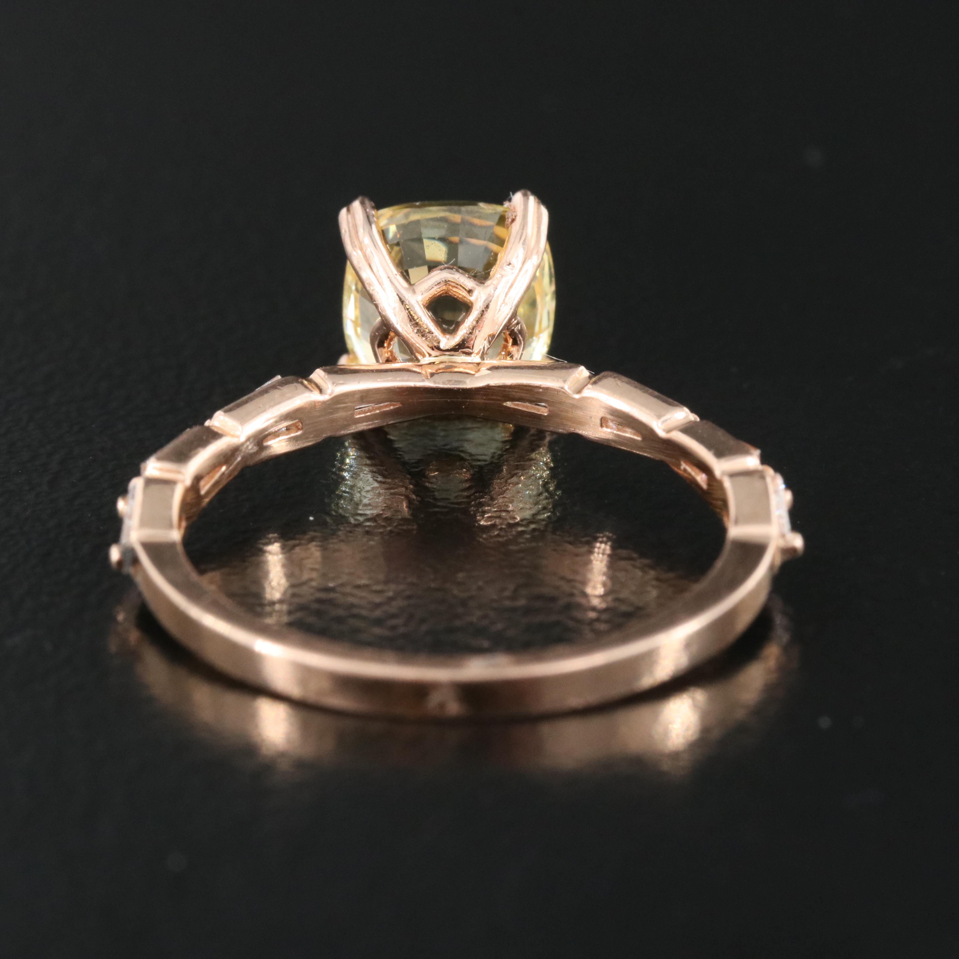 14K 2.45 CT Sapphire and Diamond Ring