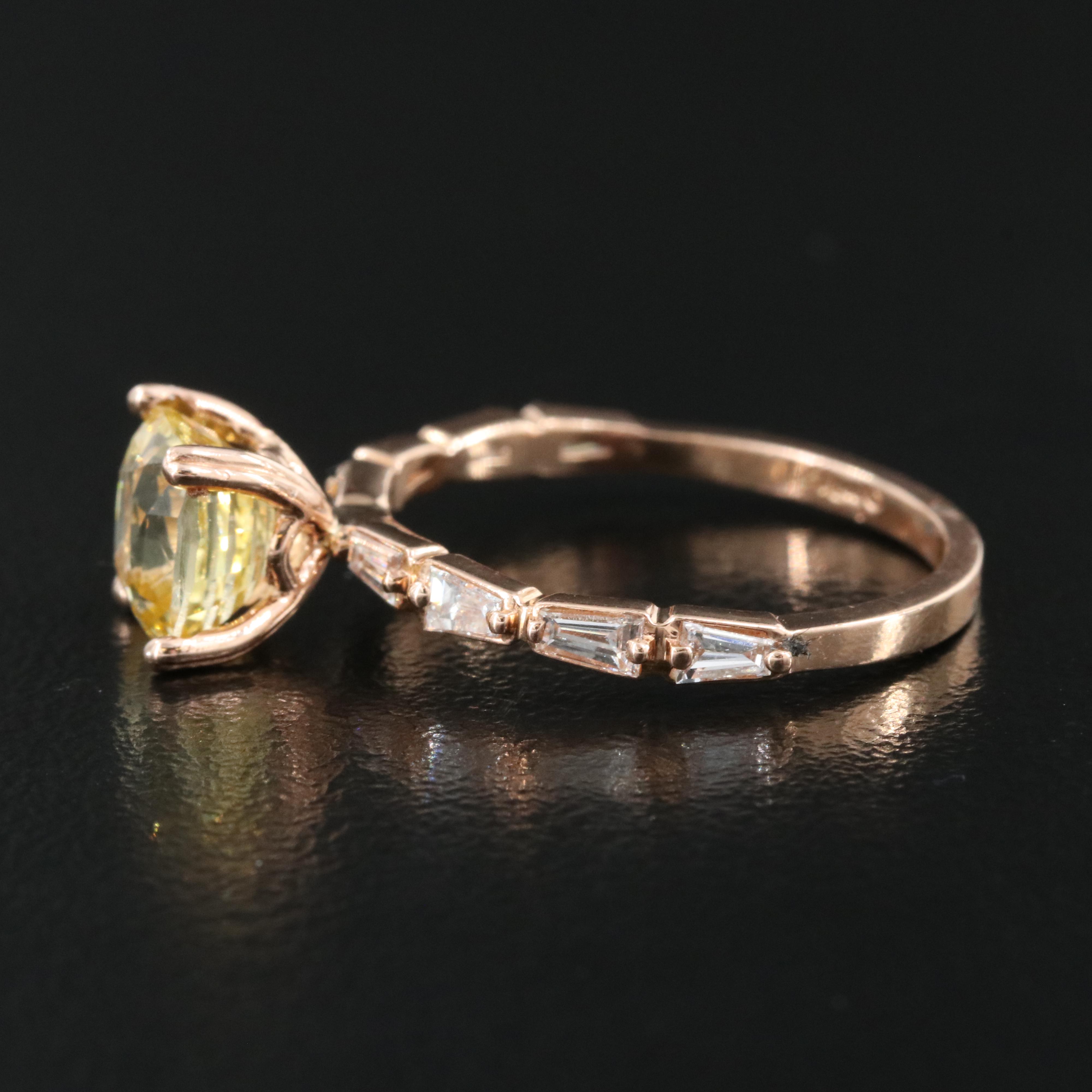 14K 2.45 CT Sapphire and Diamond Ring