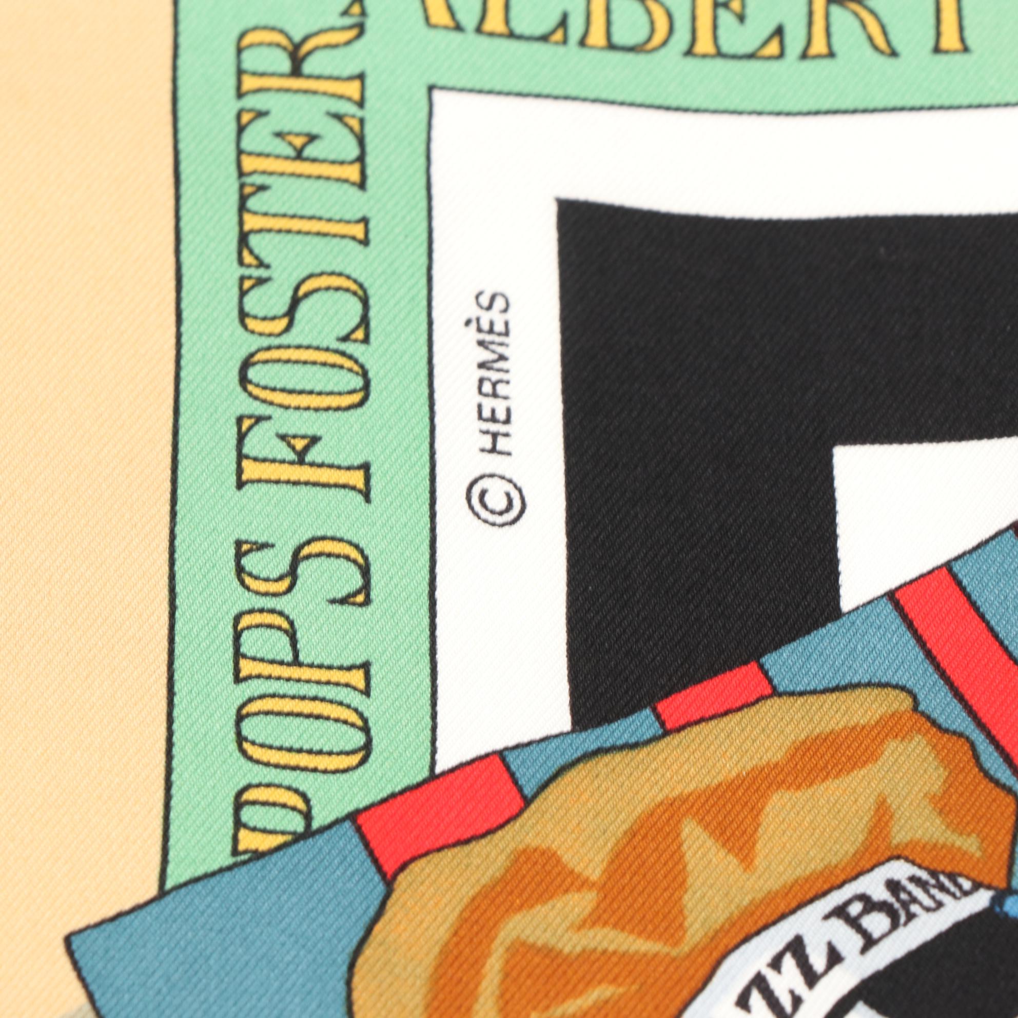 Hermès "The Original New Orleans Creole Jazz 1923" Silk Twill Scarf 90