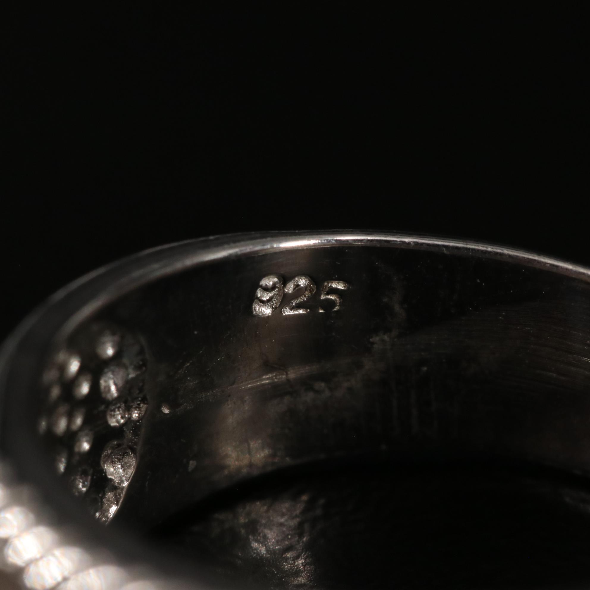 Sterling Amethyst Open Work Ring