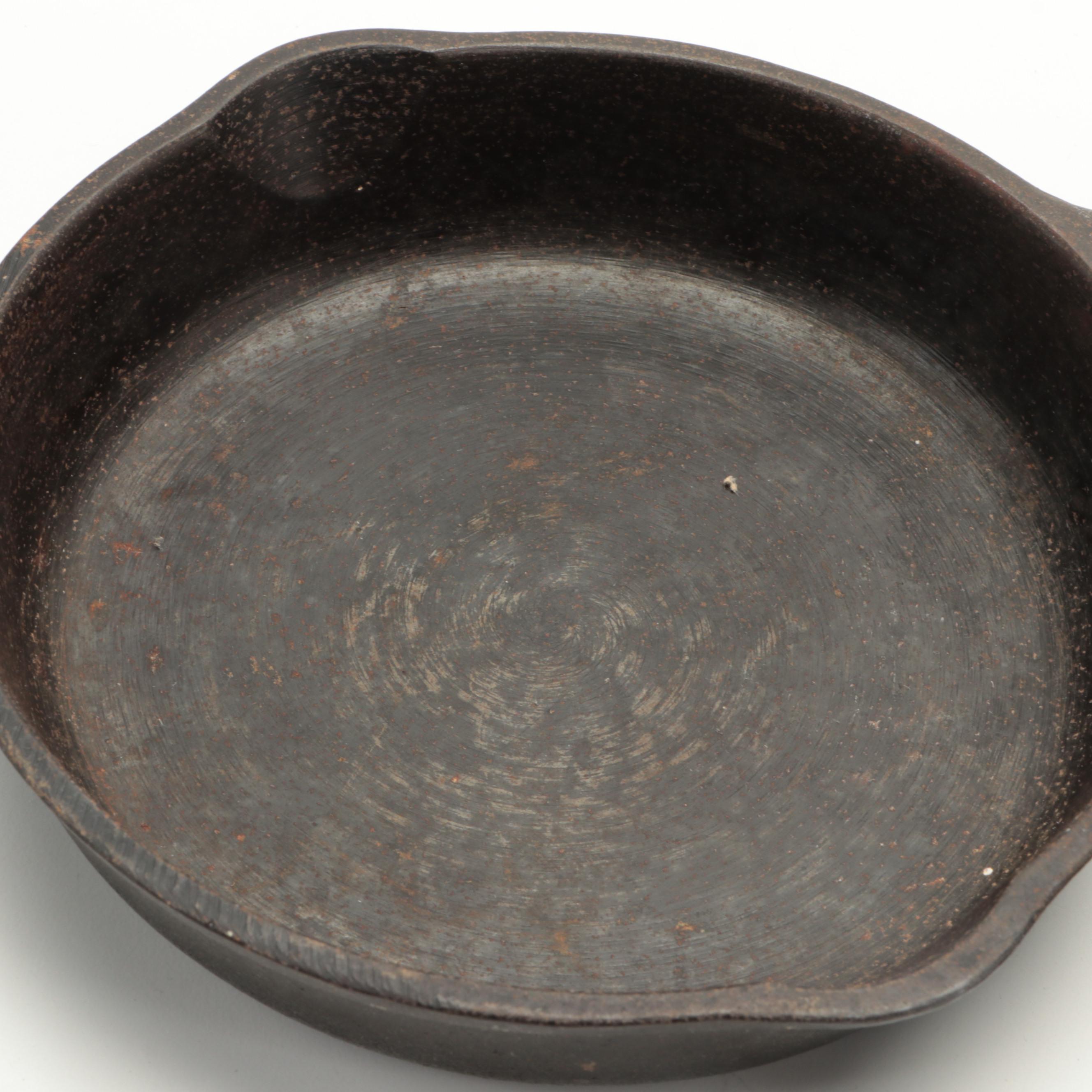 Wagner Ware and Other Cast Iron Skillets with Reversible Griddle Pans
