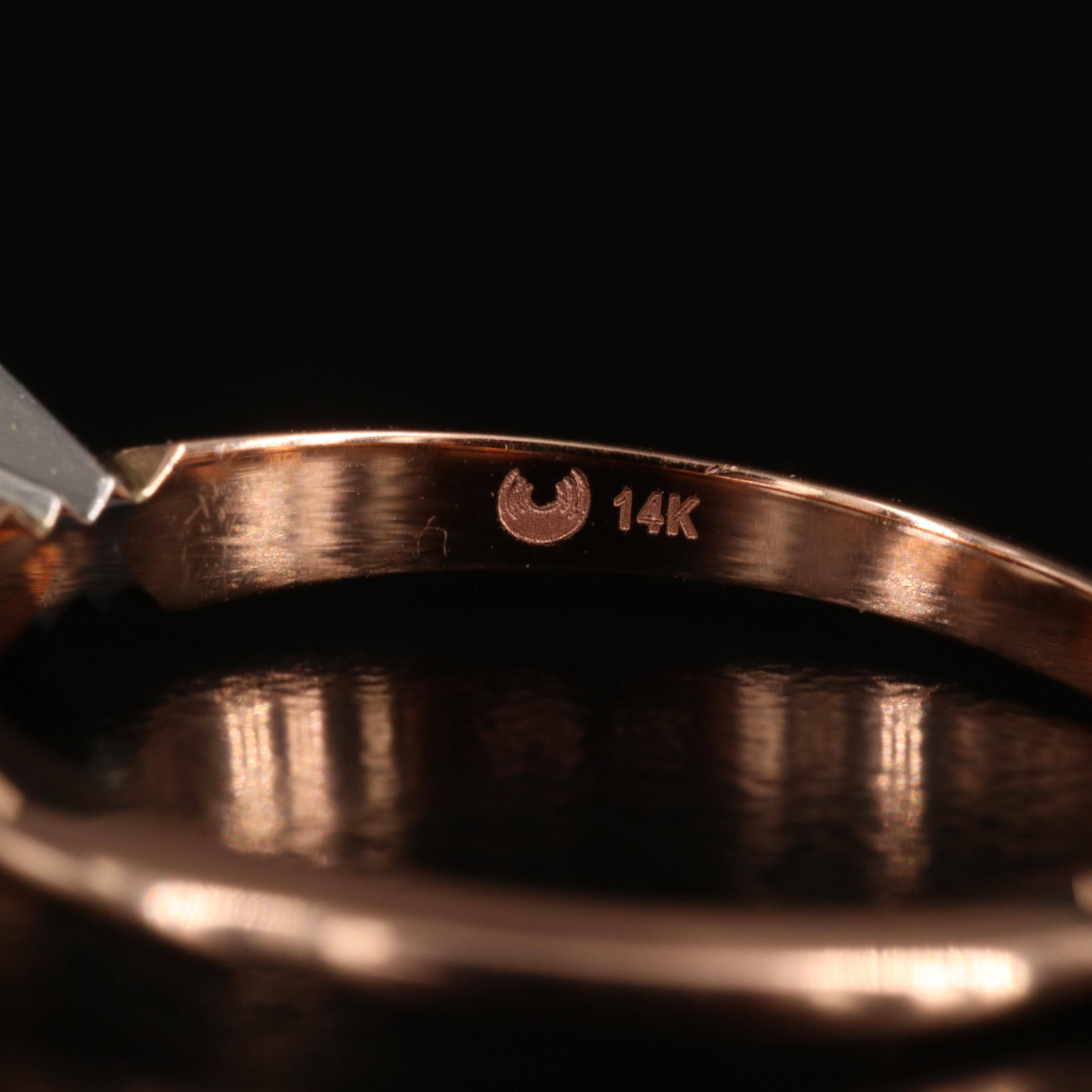 14K Rose Gold 0.20 CT Diamond Solitaire Ring