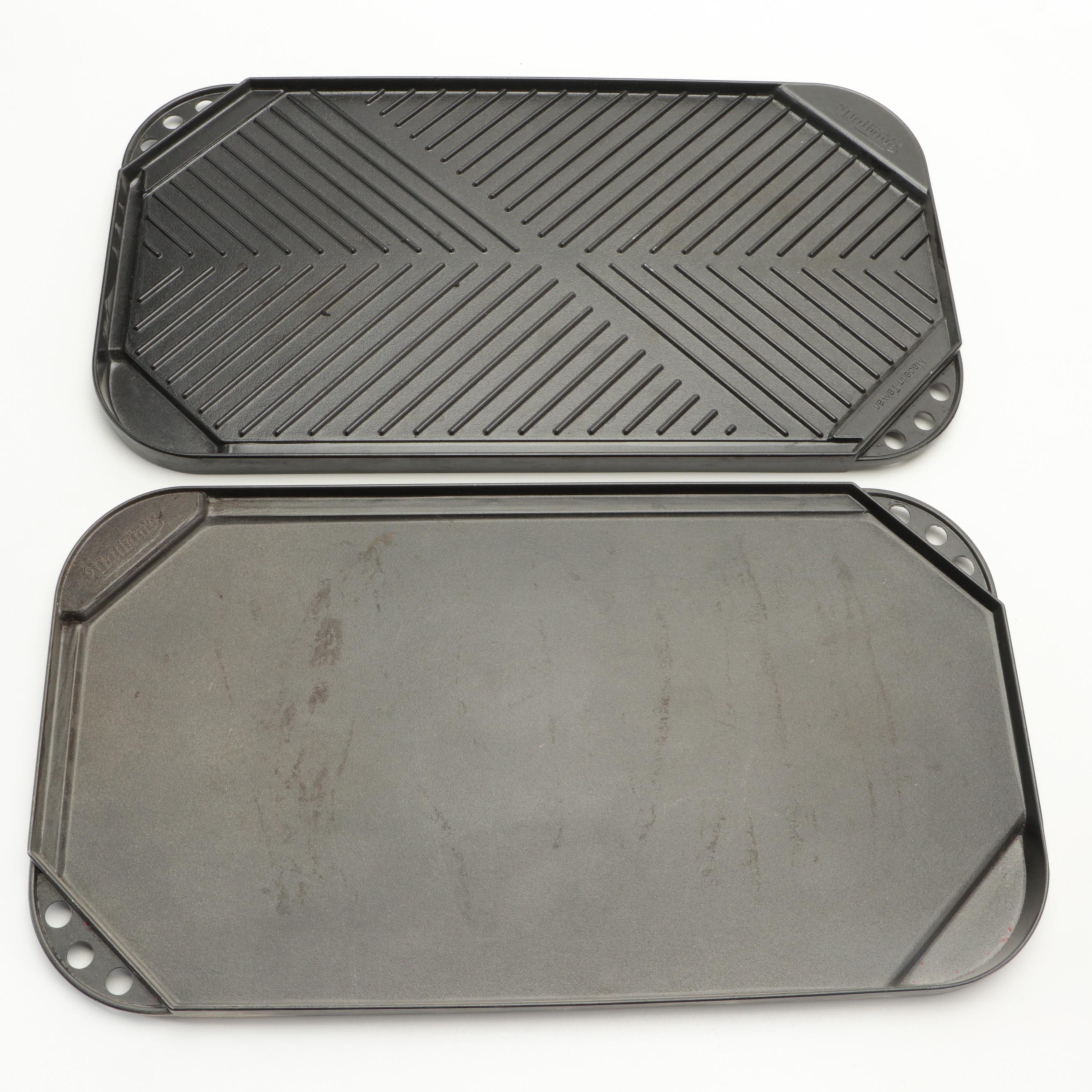 Wagner Ware and Other Cast Iron Skillets with Reversible Griddle Pans