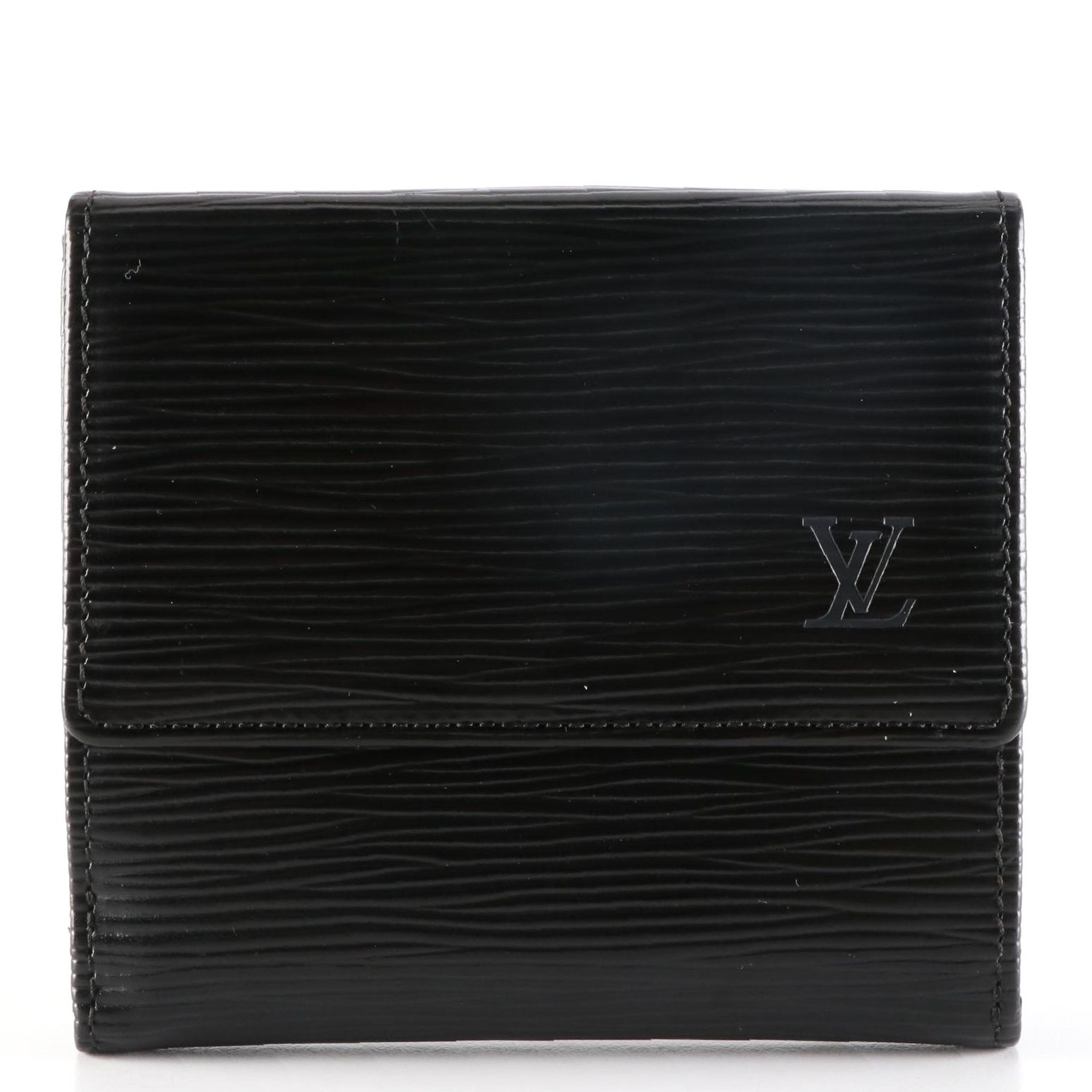 Louis Vuitton Elise Wallet in Black Epi Leather