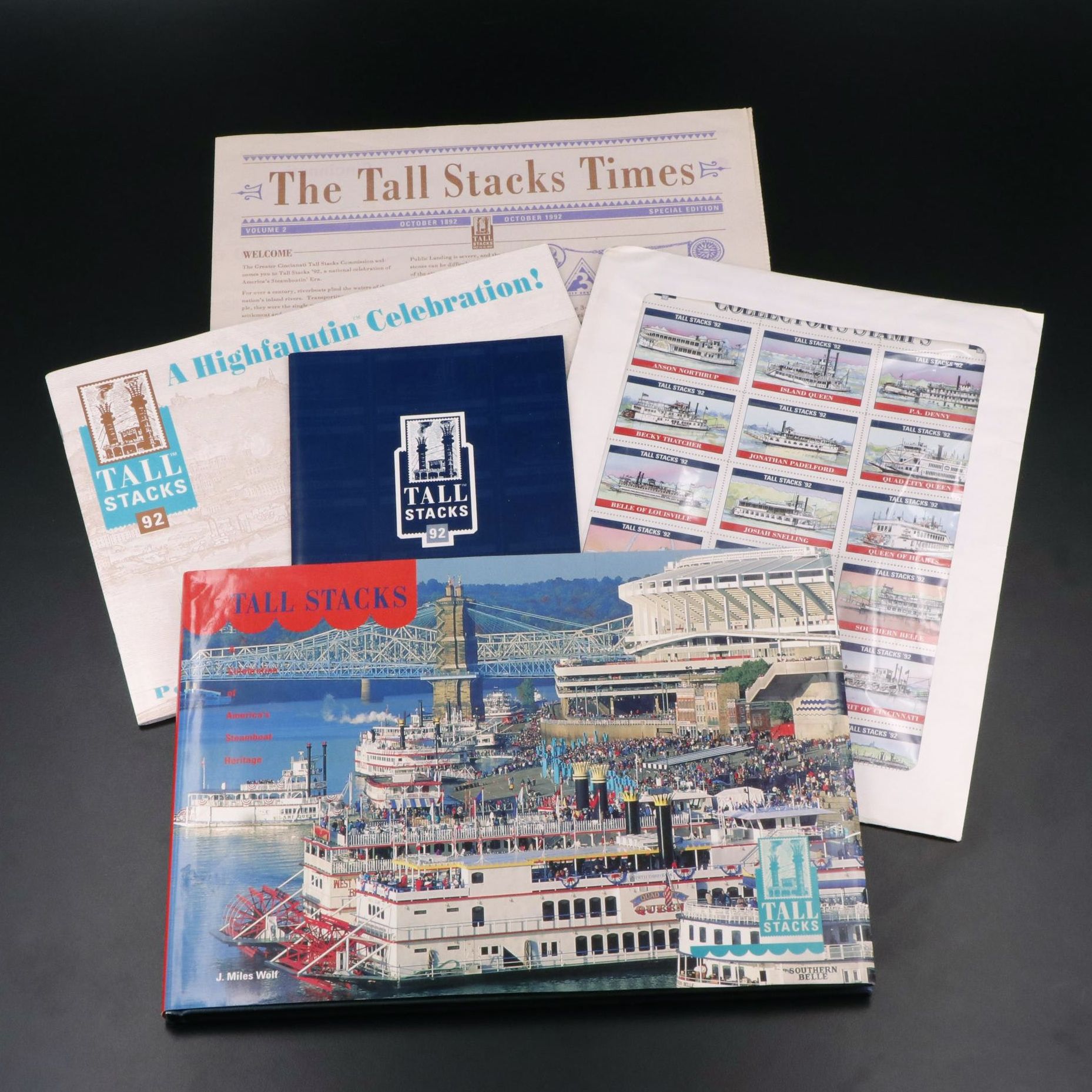 Tall Stacks Cincinnati 1992 Topical Group of Books and Stamps