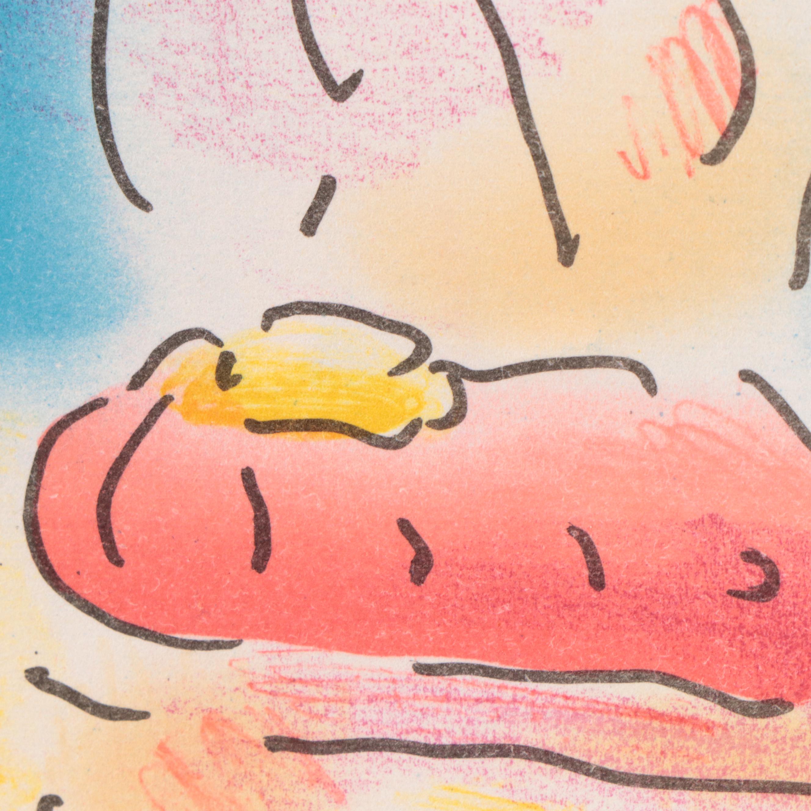 Peter Max Modernist Color Lithograph "Old Chair," 1981