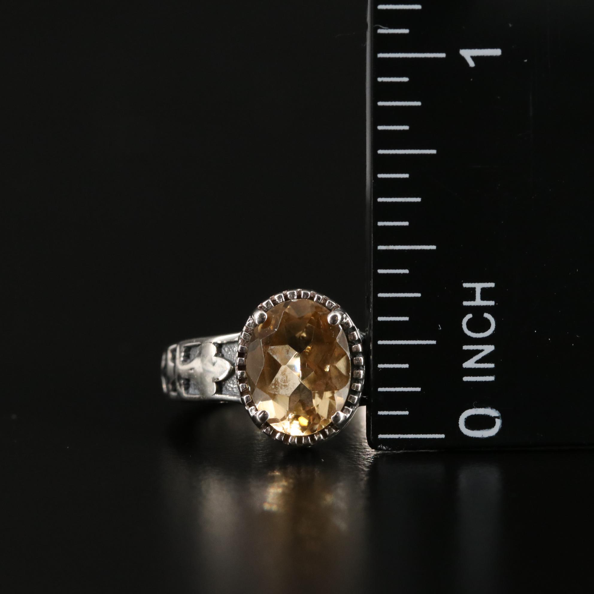 Sterling Silver Citrine Ring