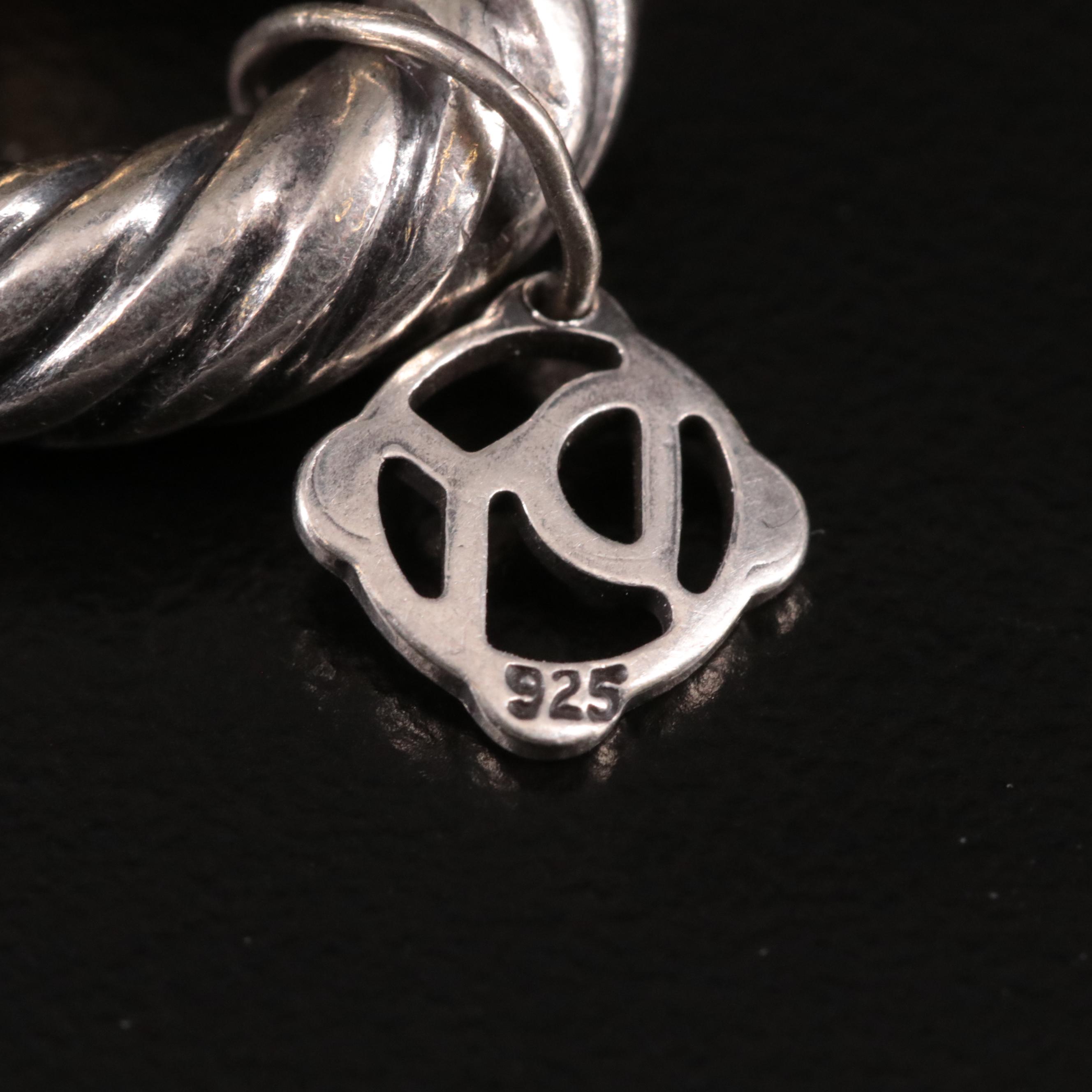 David Yurman Sterling and 18K Extra Large Oval Link Cable Bracelet