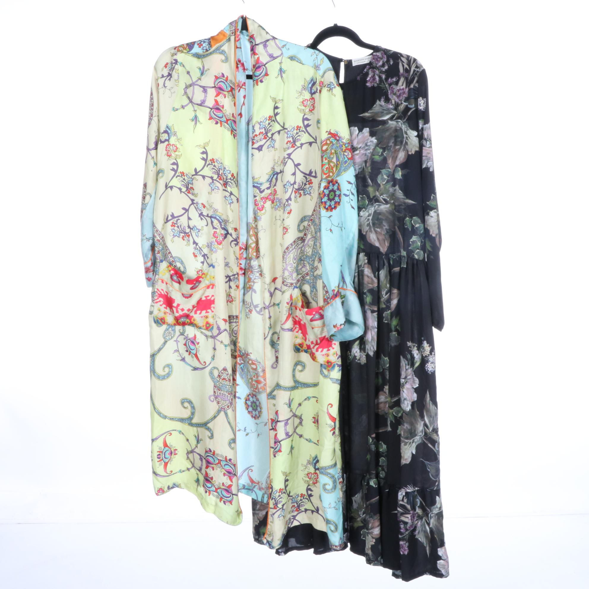 Bianchini Maglierie Print Dress, Spaghetti Strap Dress, Print Robe, Overdress