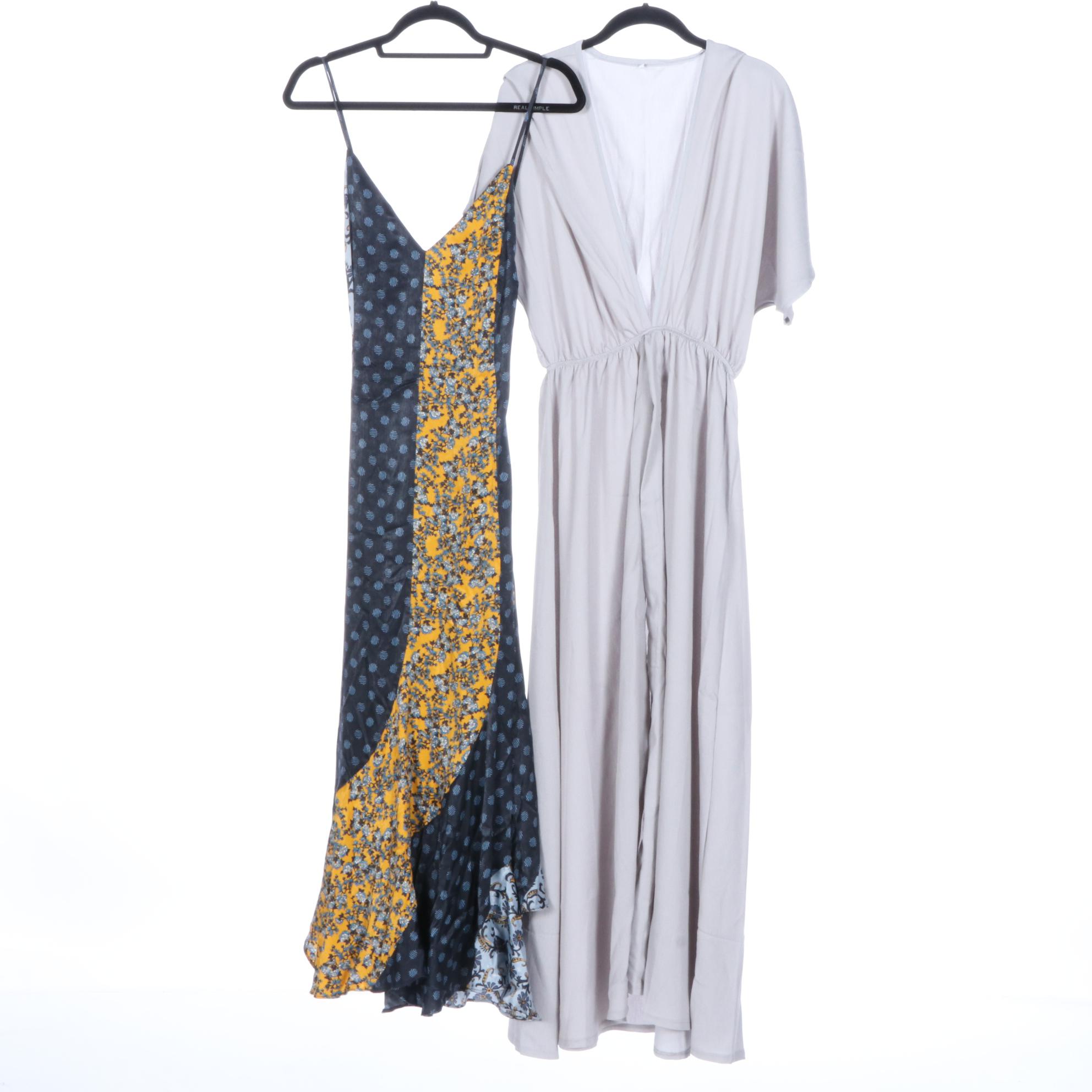 Bianchini Maglierie Print Dress, Spaghetti Strap Dress, Print Robe, Overdress