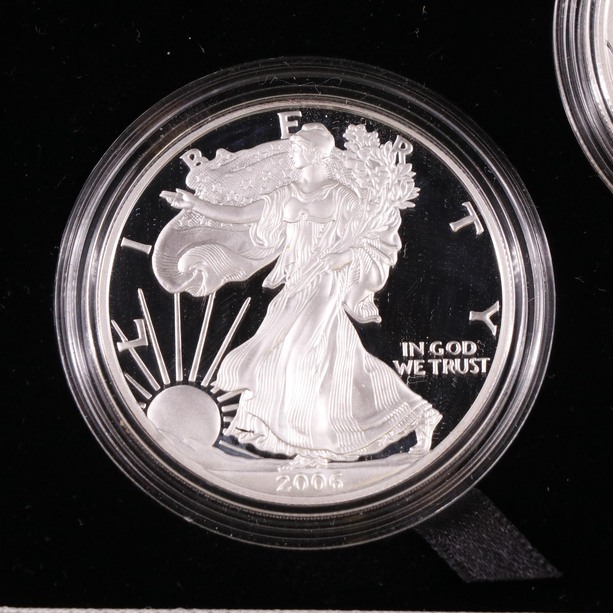 2006 American Silver Eagle 20th Anniversary Three-Coin Set