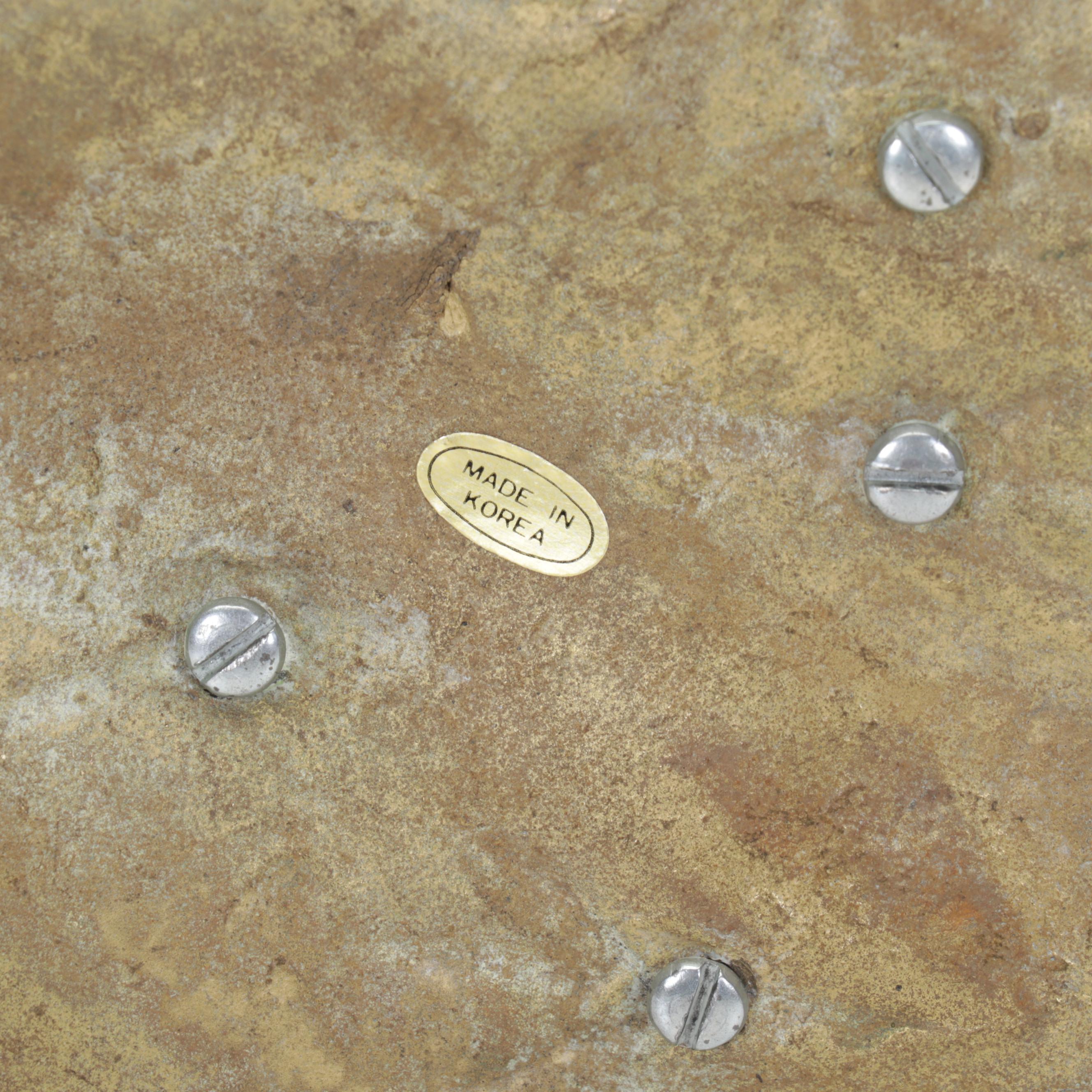 Etched Metal Vase, Brass Crane Sculpture, Duck Bookends, Salad Set and More