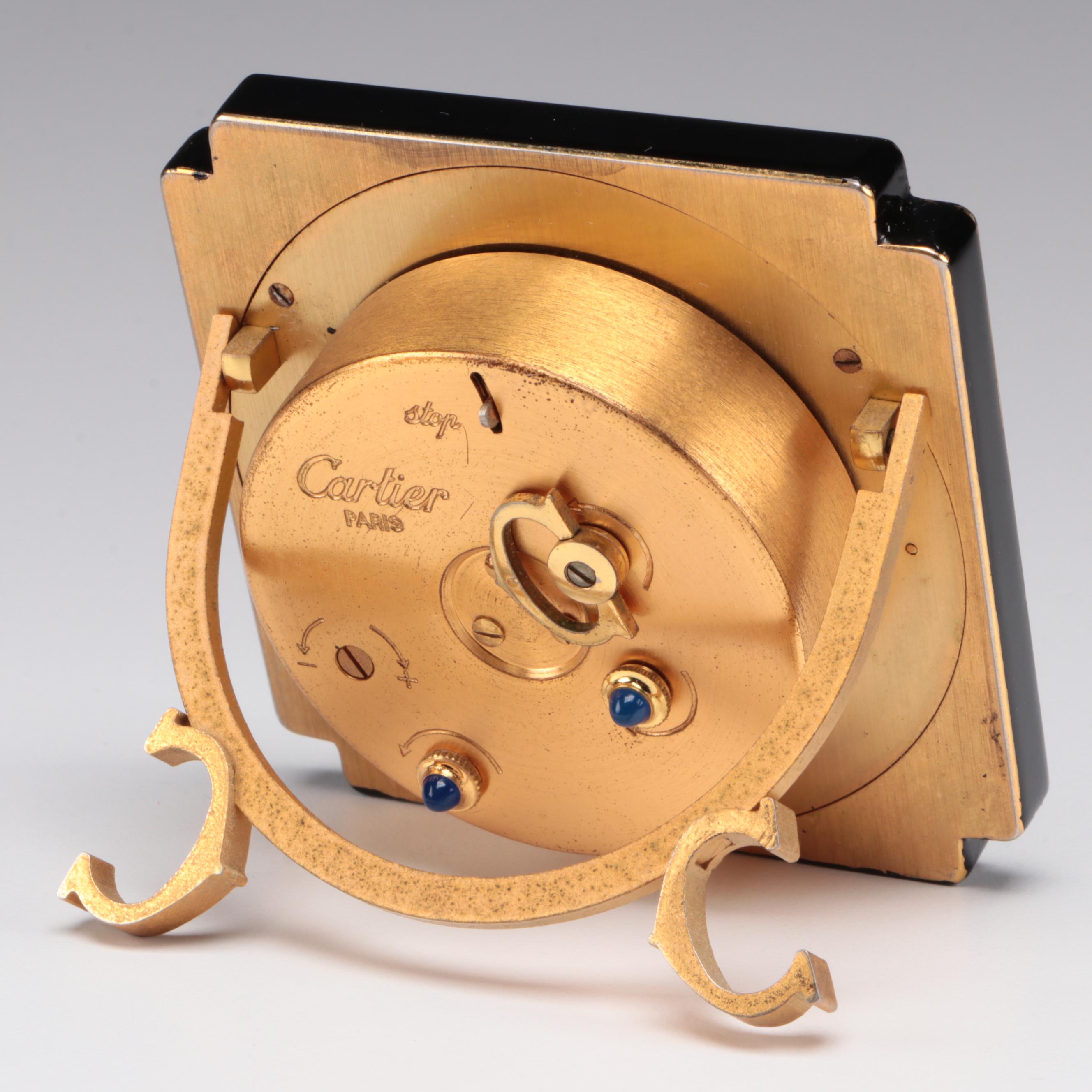 Cartier Travel Alarm Clock with Original Box