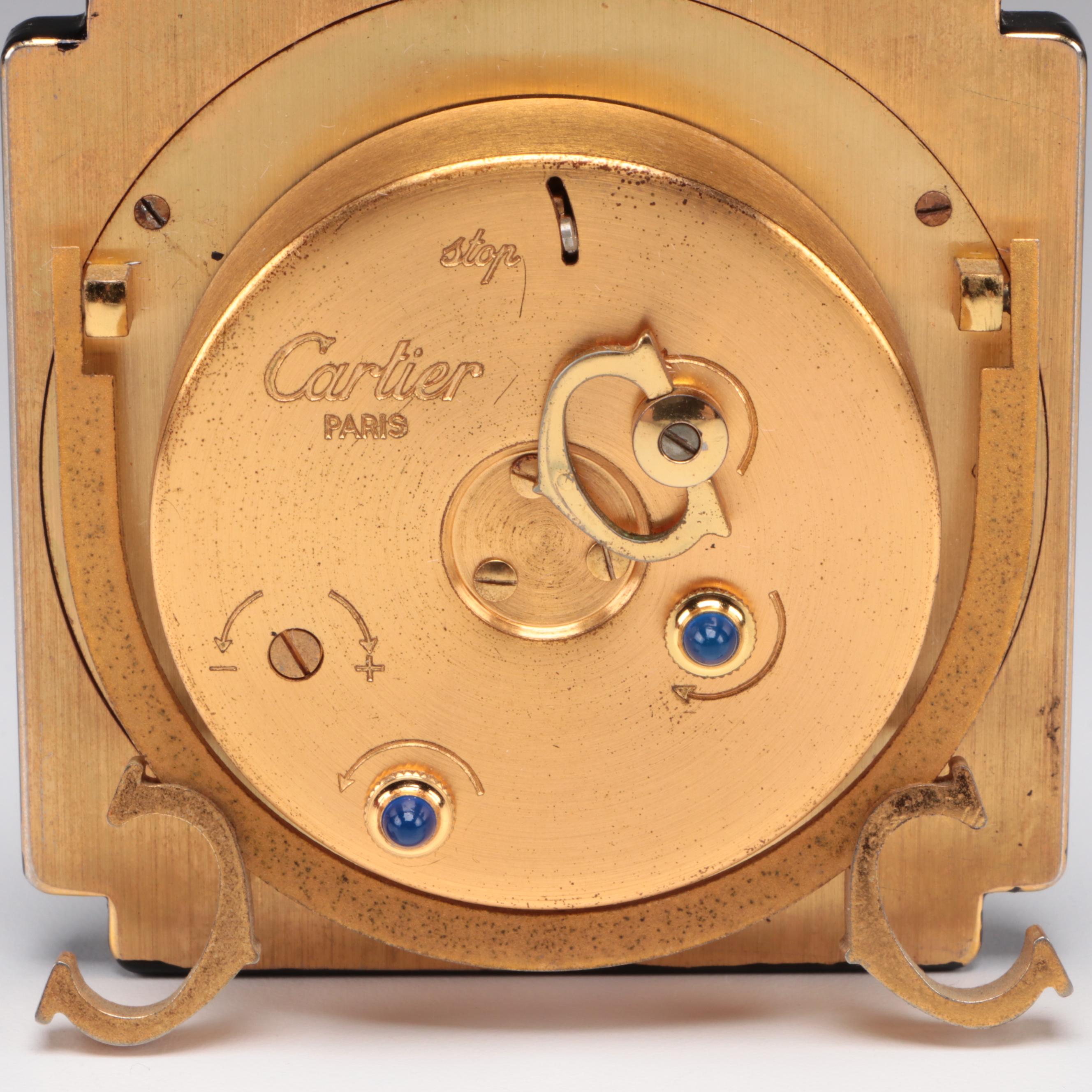 Cartier Travel Alarm Clock with Original Box