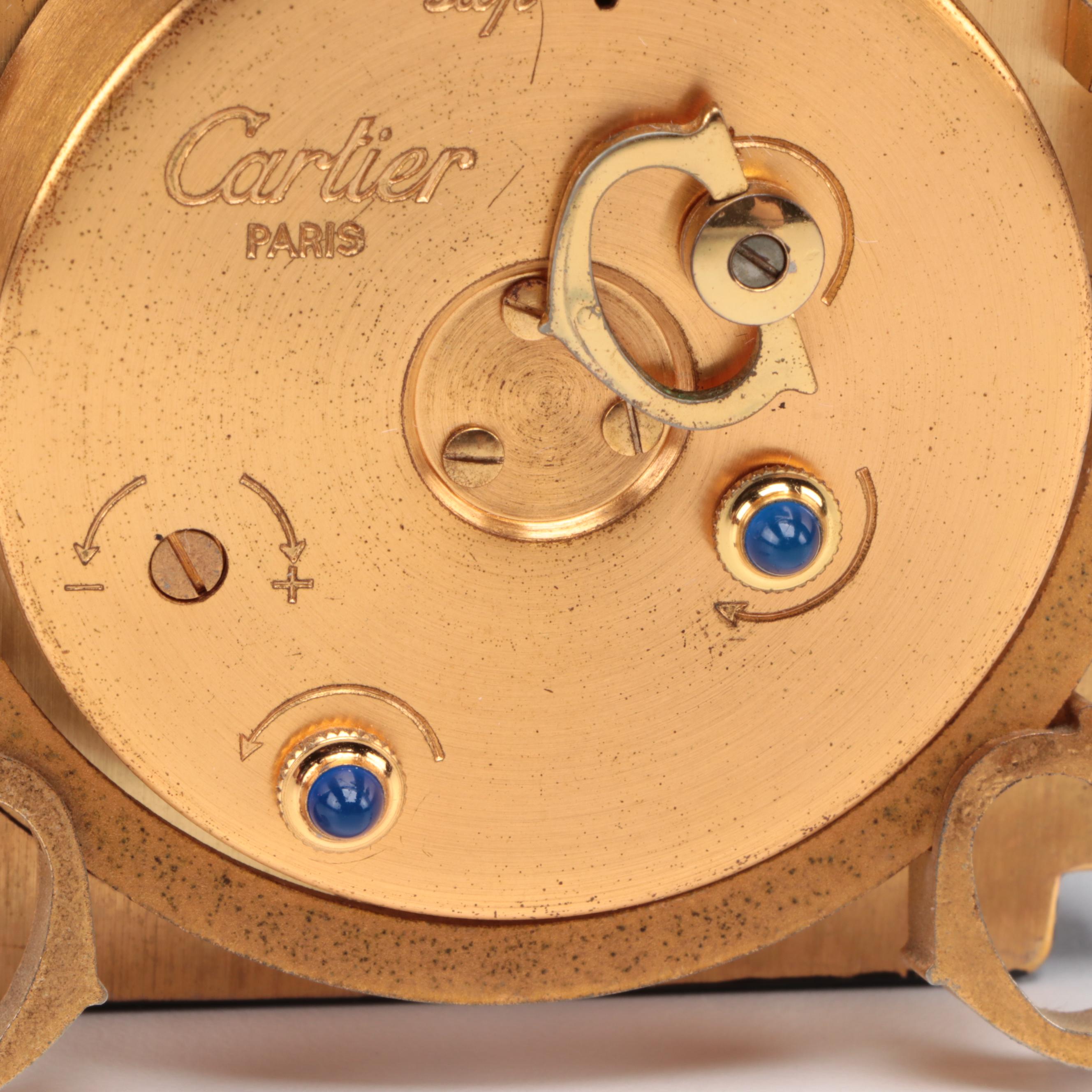 Cartier Travel Alarm Clock with Original Box