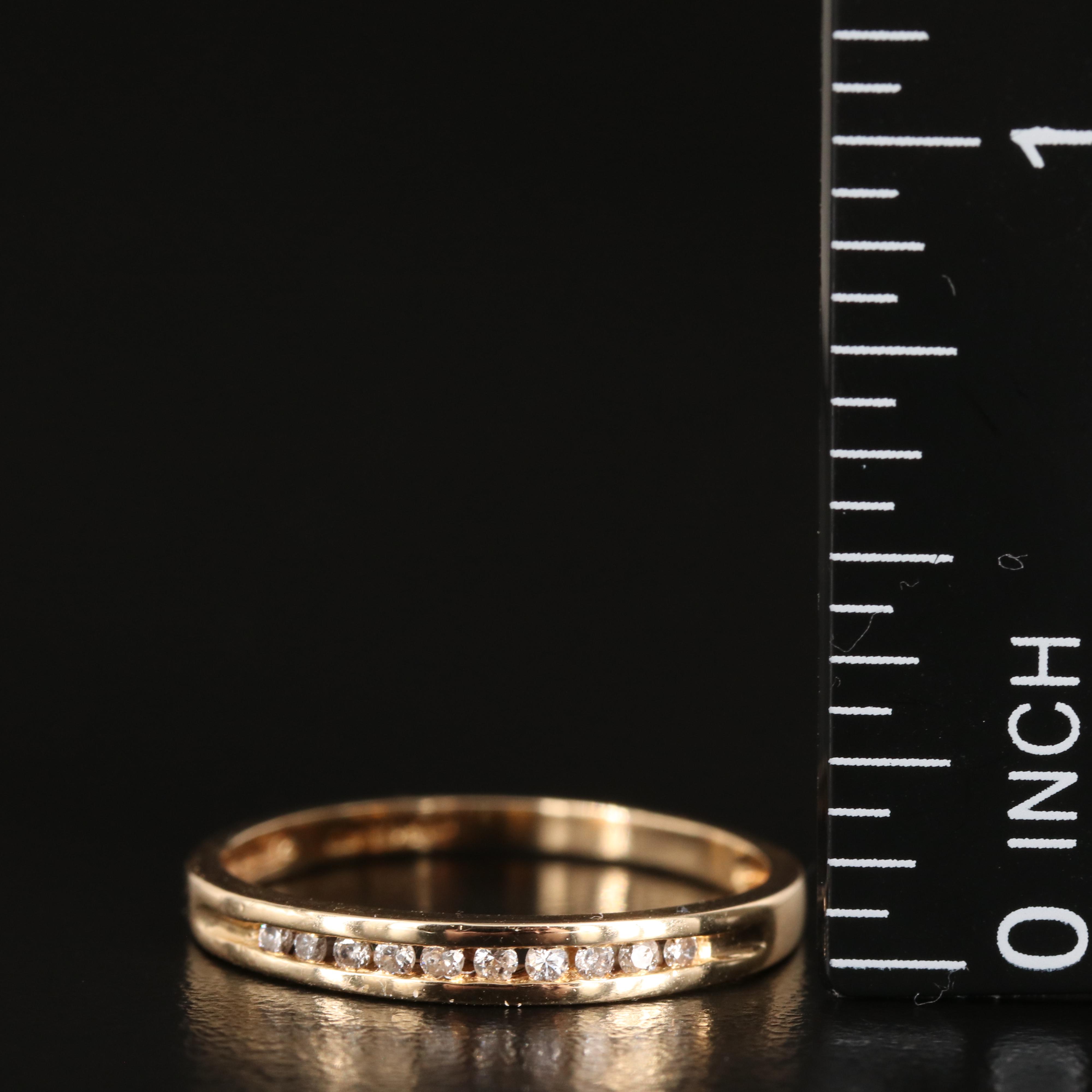 14K 0.10 CTW Diamond Channel Band