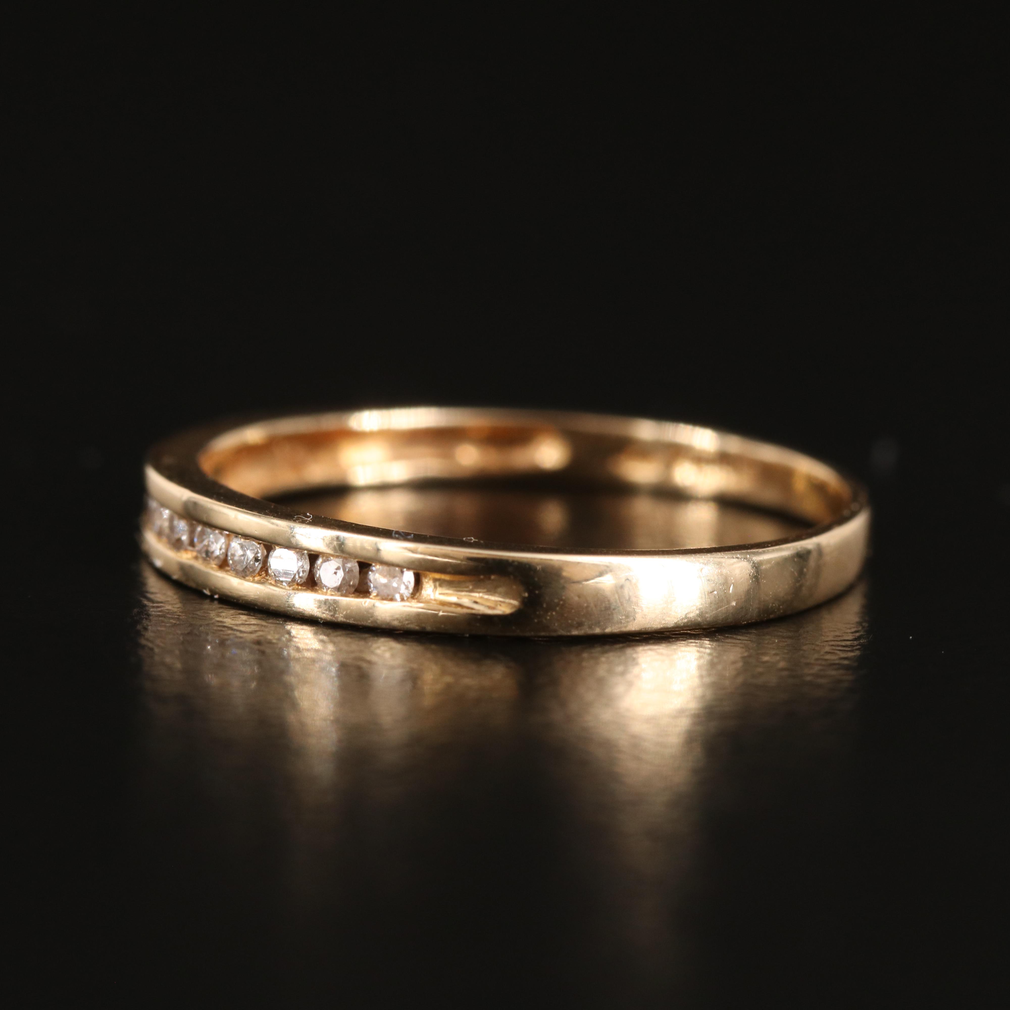 14K 0.10 CTW Diamond Channel Band