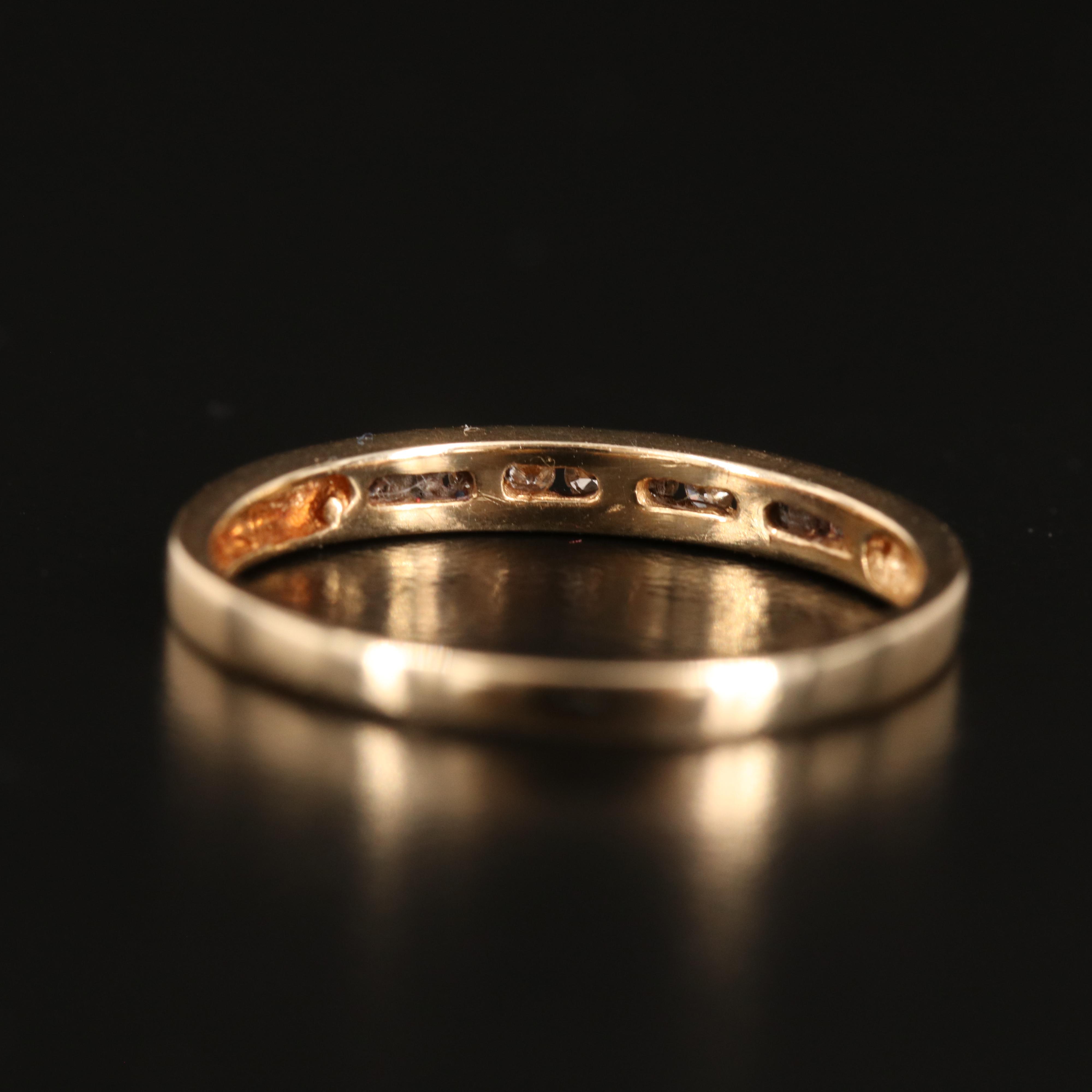 14K 0.10 CTW Diamond Channel Band
