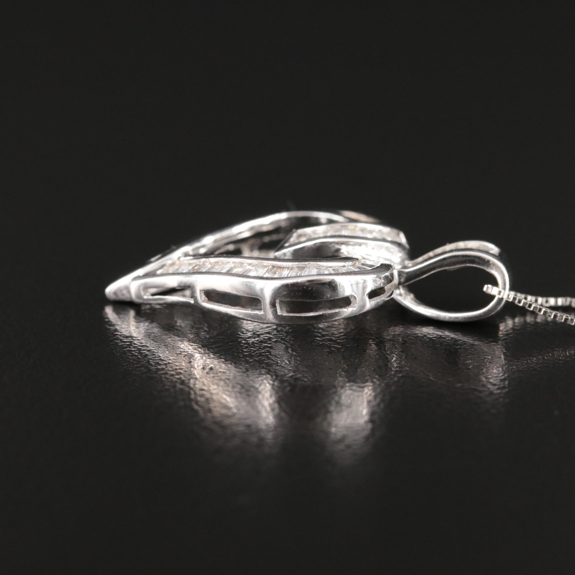 10K 0.50 CTW Diamond Heart Pendant Necklace