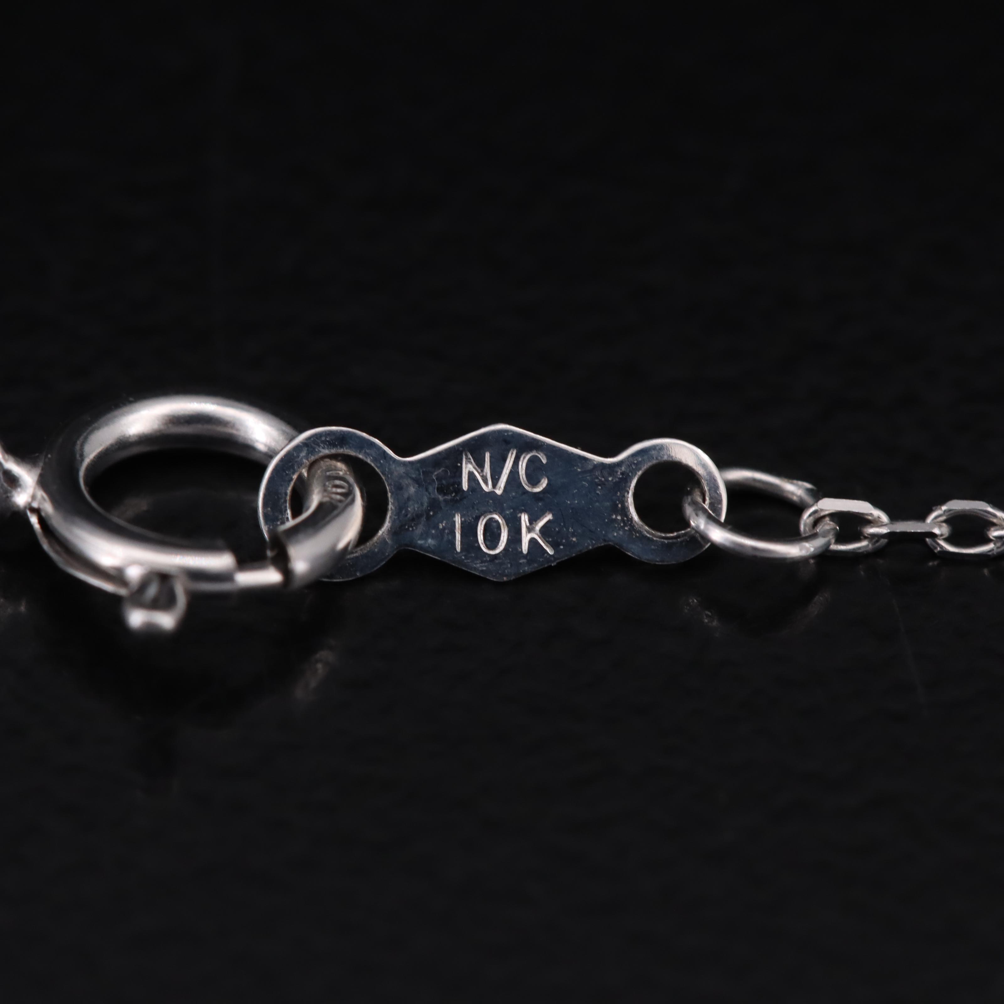 10K 0.34 CTW Diamond Pendant Necklace