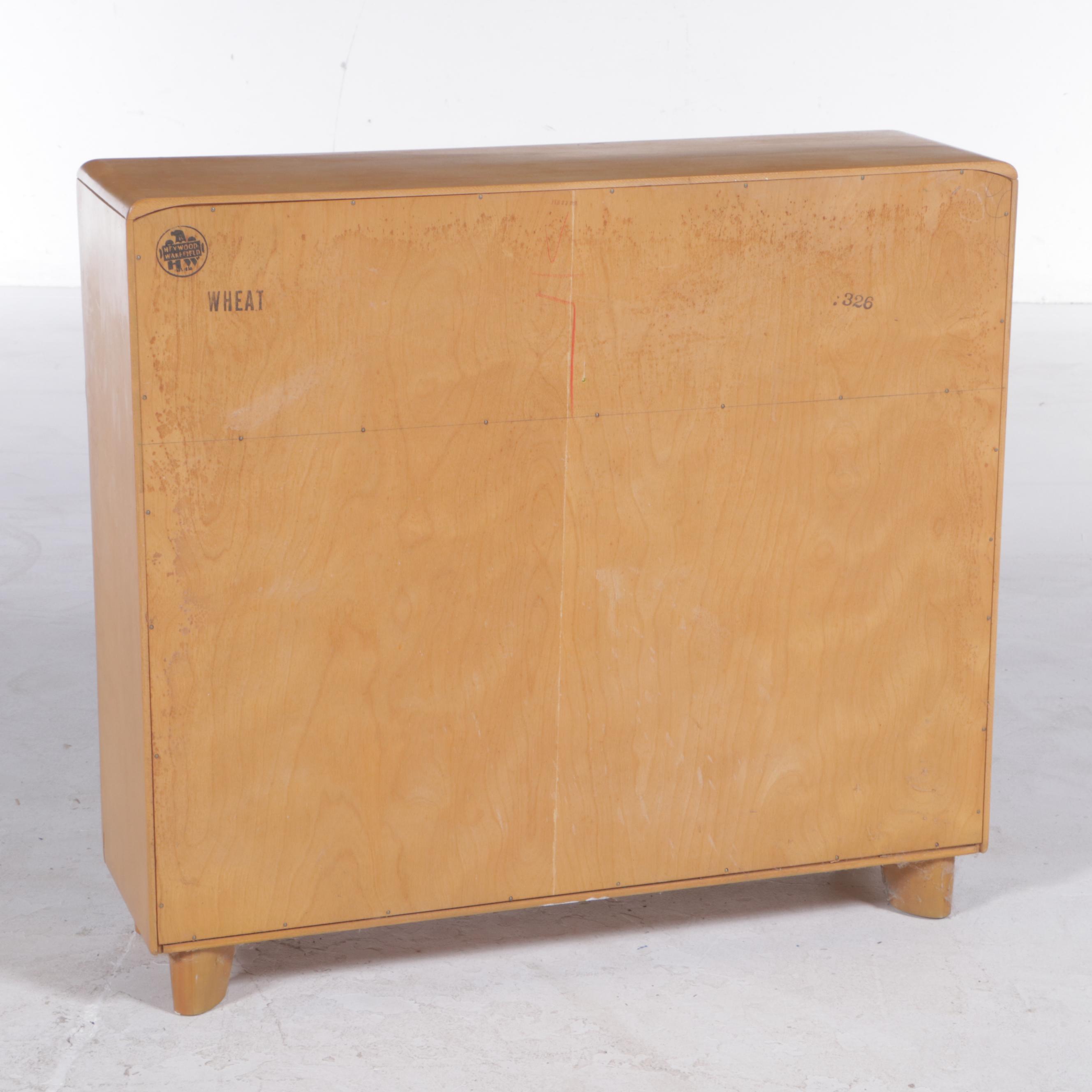 Heywood-Wakefield Mid Century Modern Bookcase in Wheat Finish