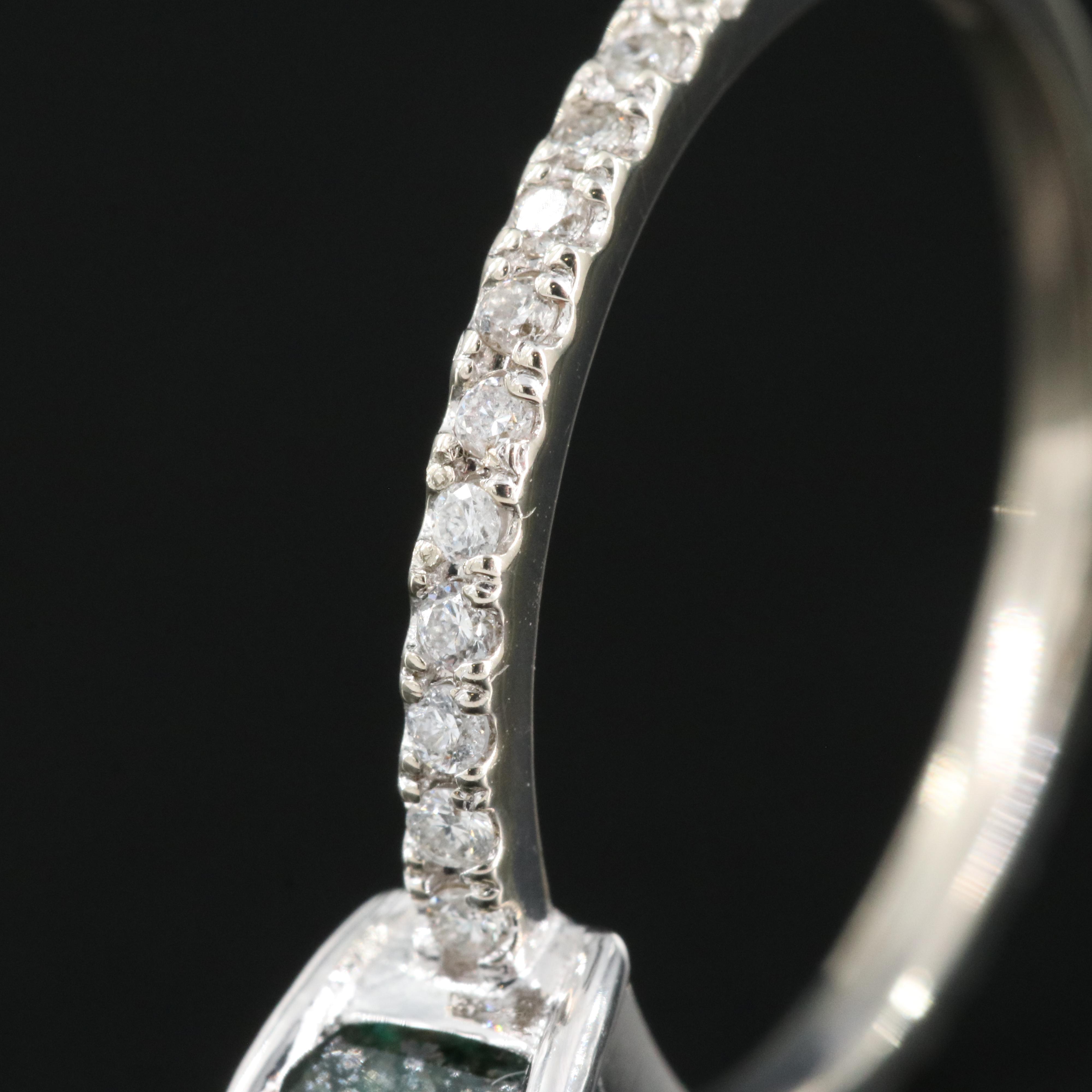 14K Emerald and Diamond Ring