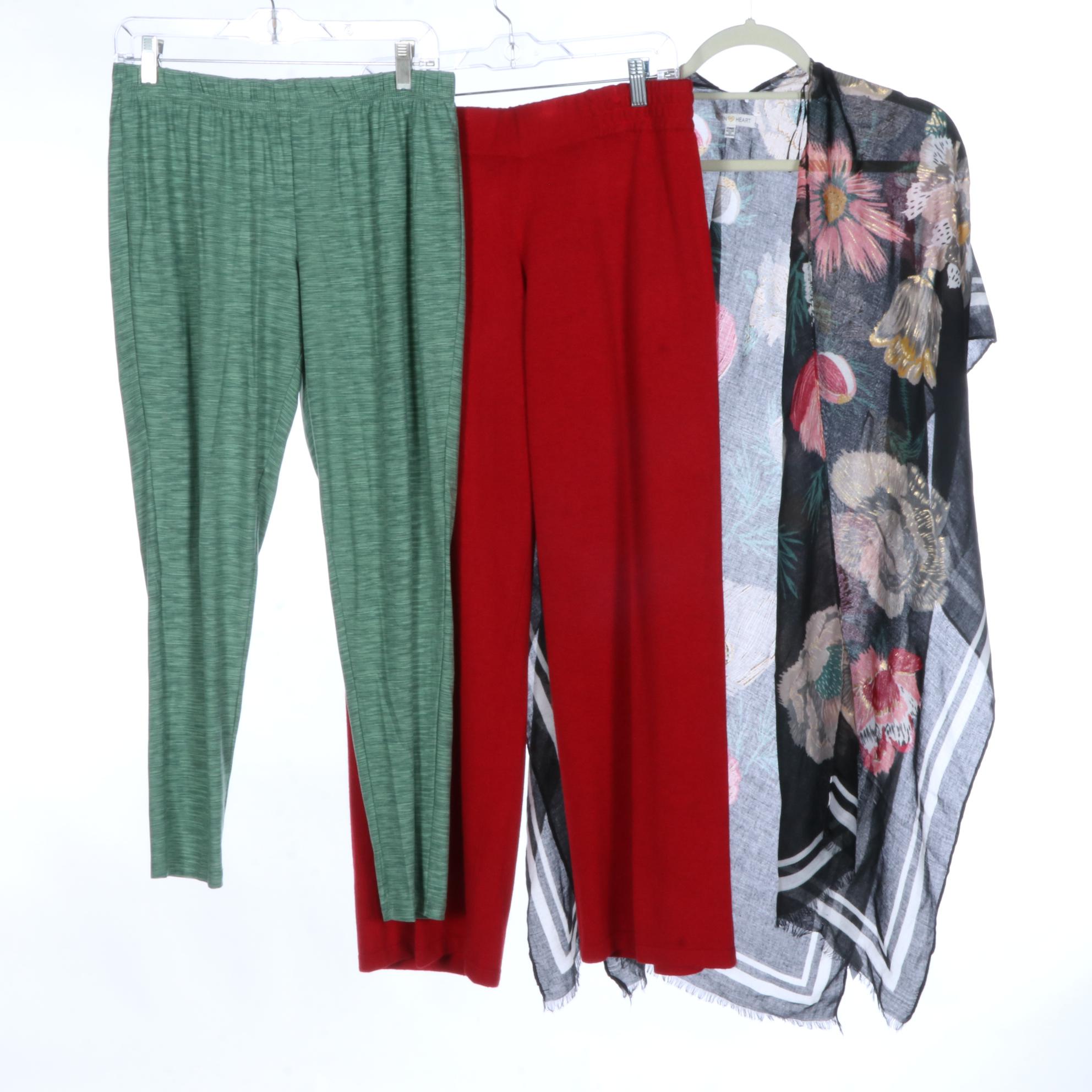J.Crew Ankle Pants, Iman and Muluks Knit Pants, Woven Heart Cardigan
