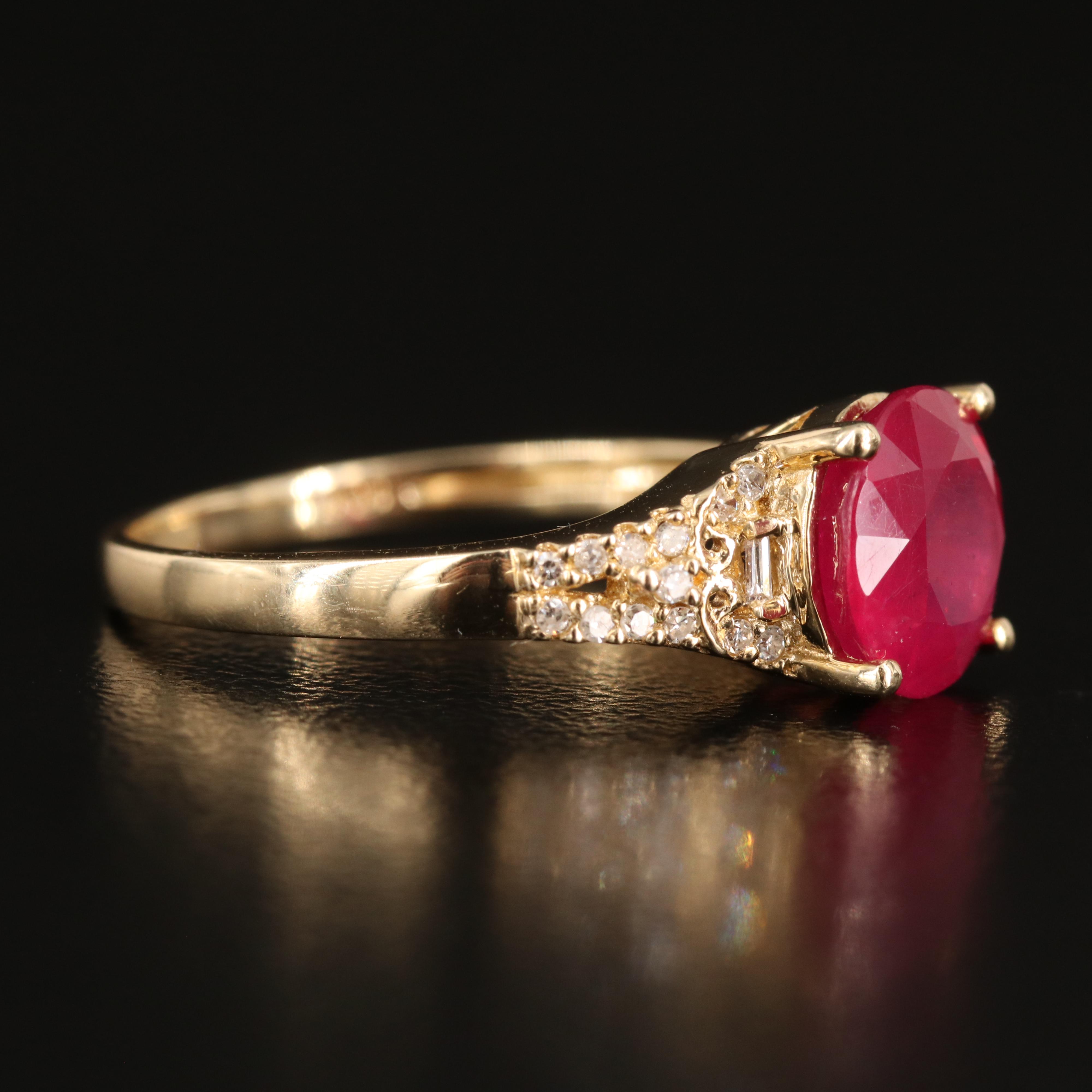 10K Corundum and Diamond Ring