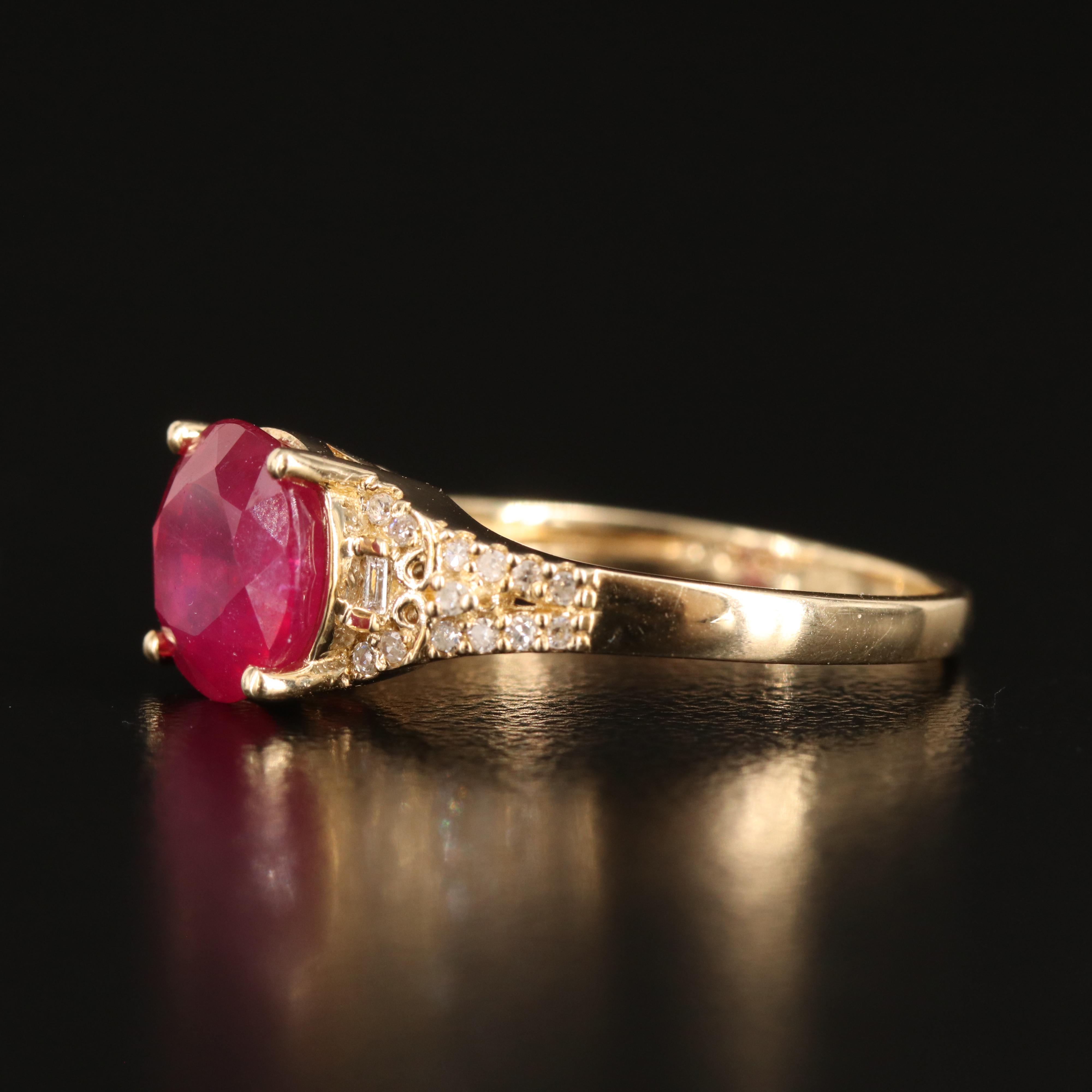 10K Corundum and Diamond Ring