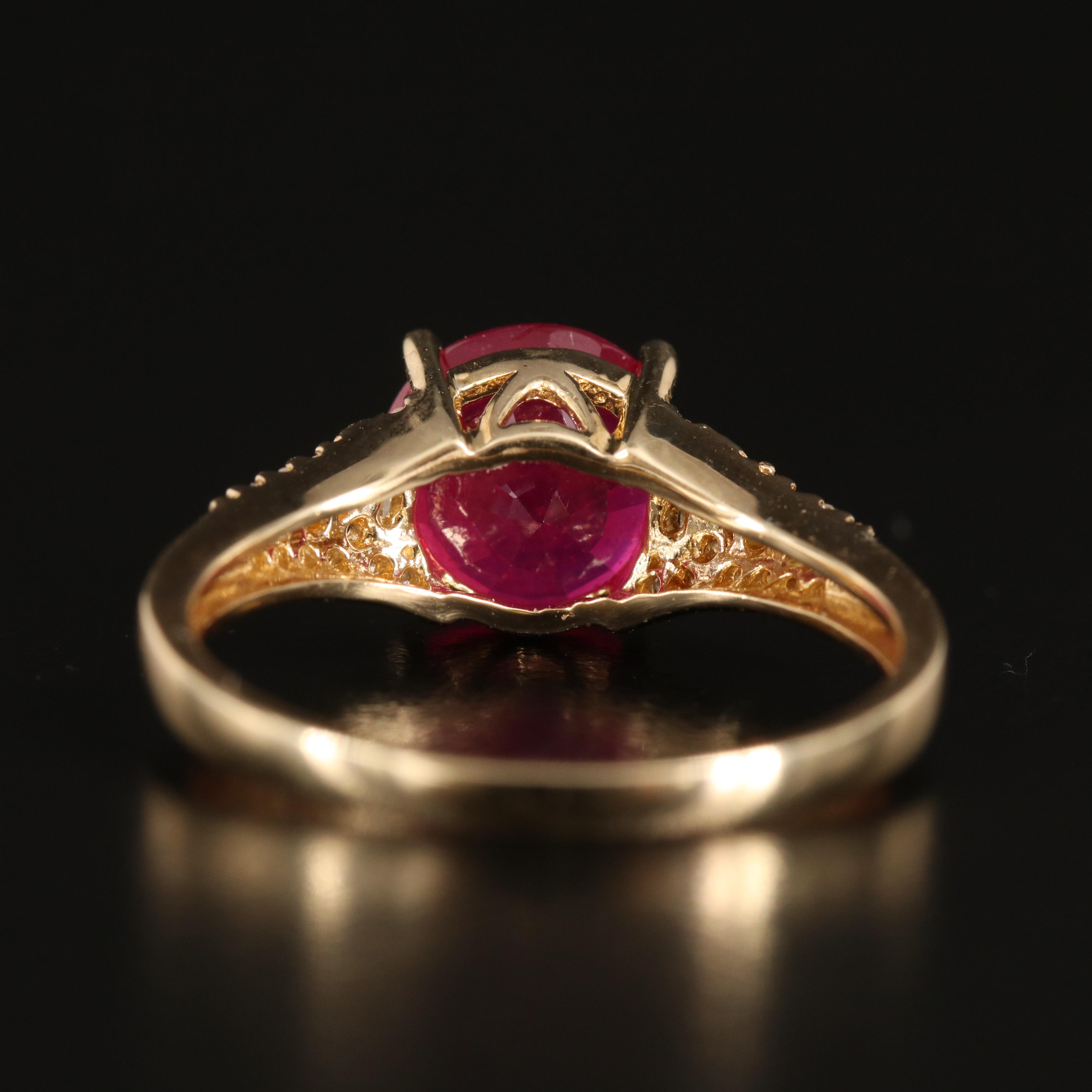 10K Corundum and Diamond Ring
