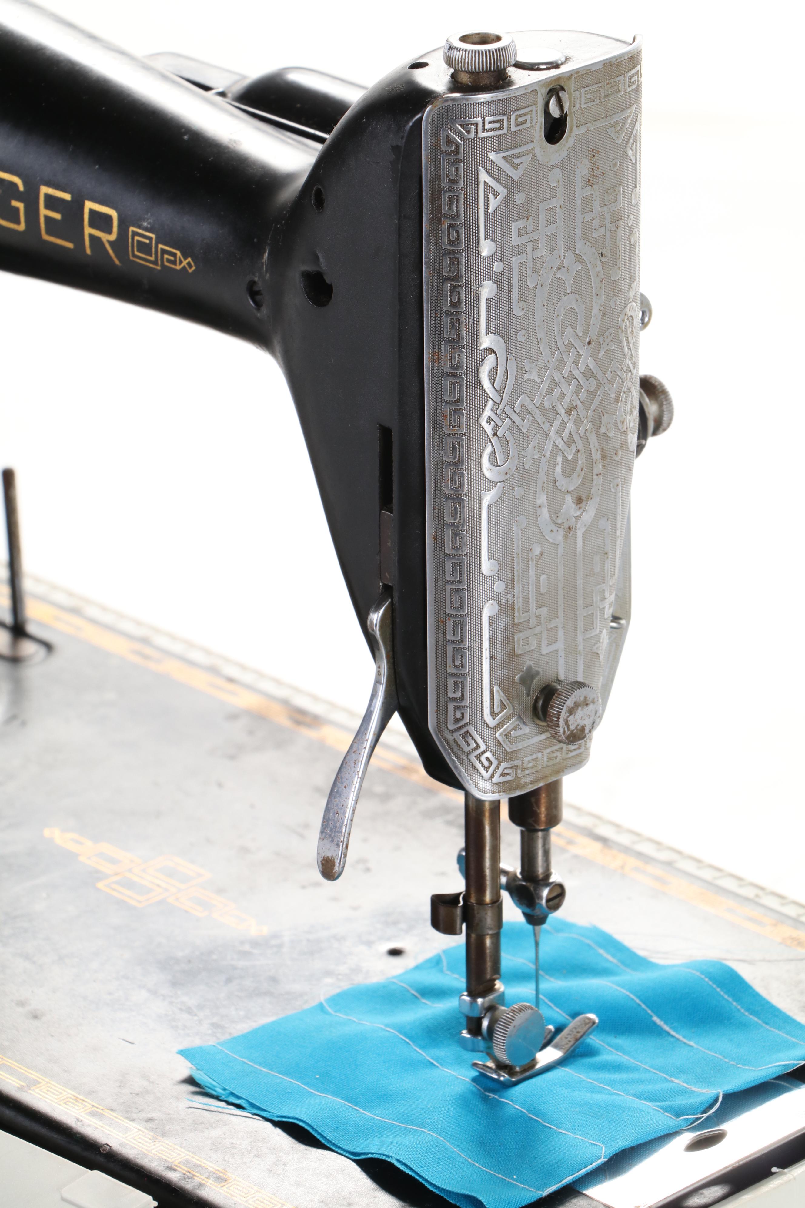 Singer Model 201 Electric Sewing Machine with Case, 1941