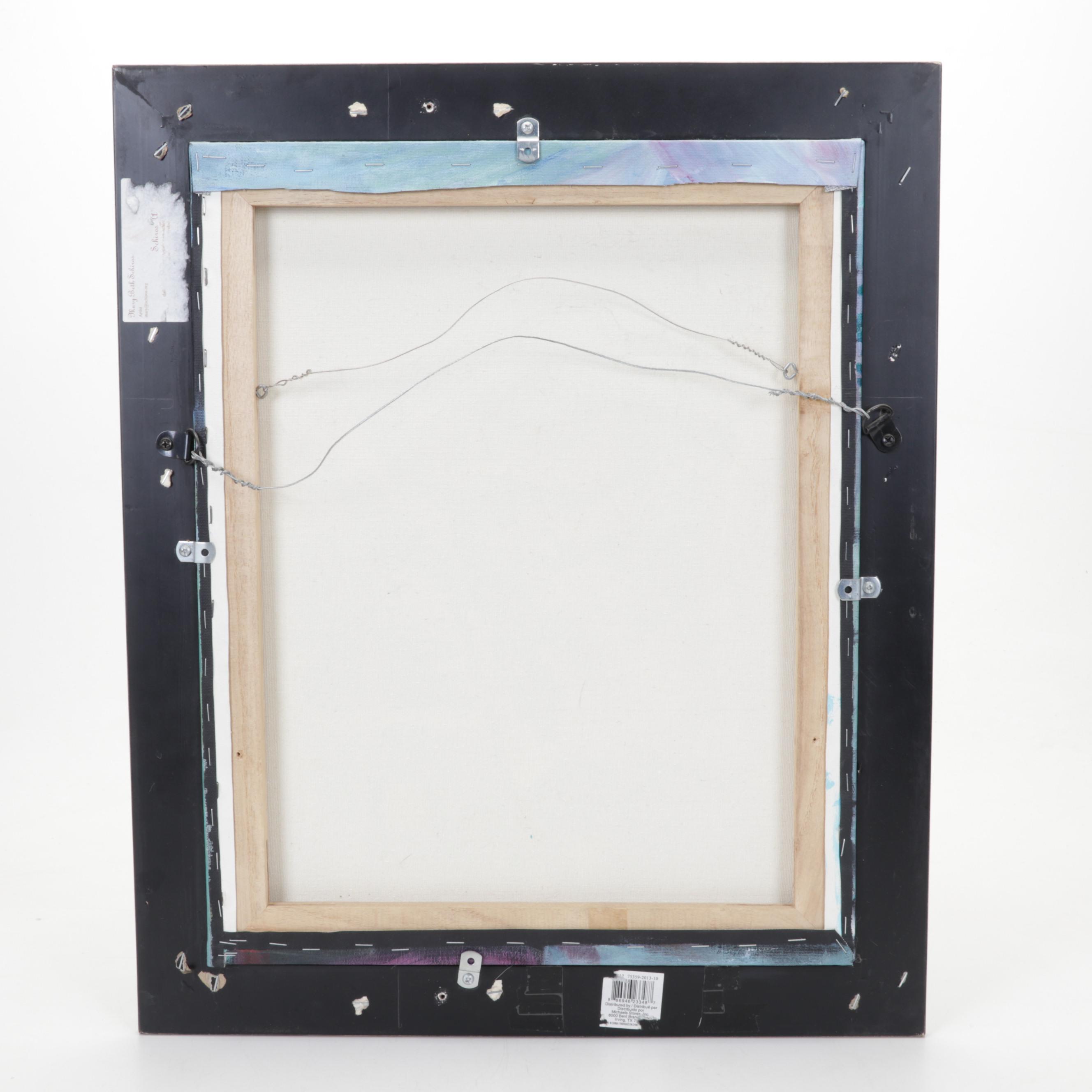 Mary Beth Schiros Acrylic Painting of Rotary Telephone, 21st Century