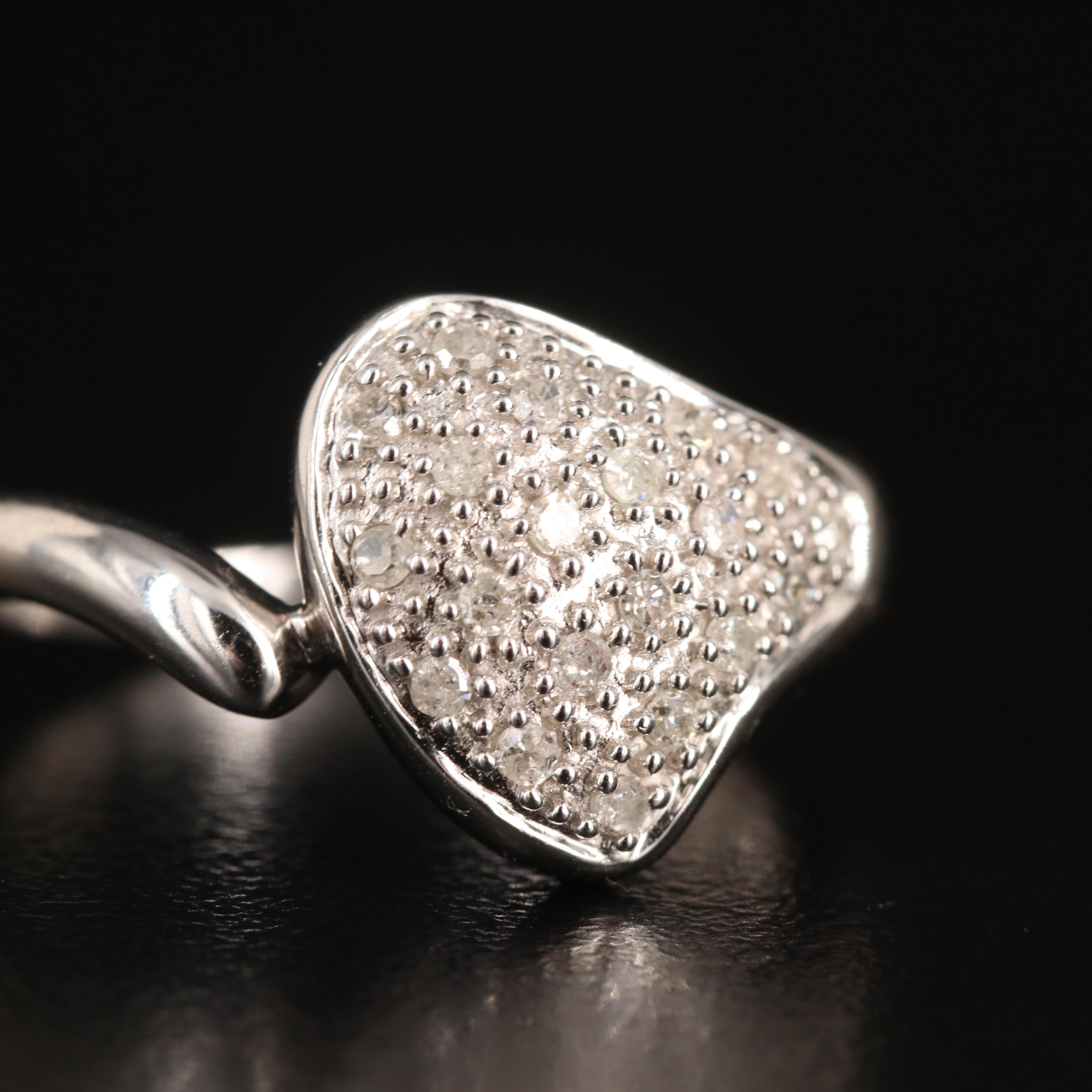 10K 0.20 CTW Pavé Diamond Ring