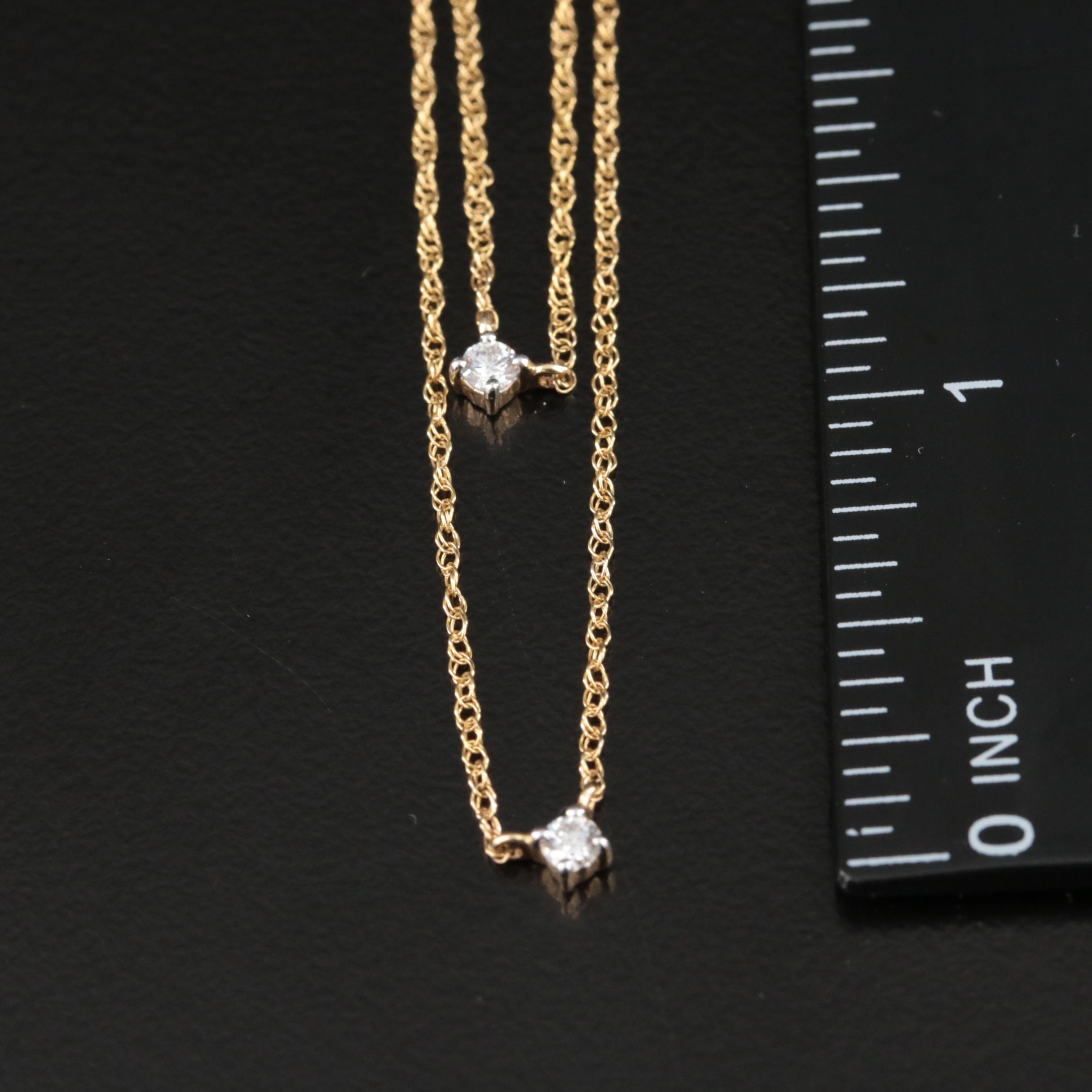 14K Diamond Layered Necklace