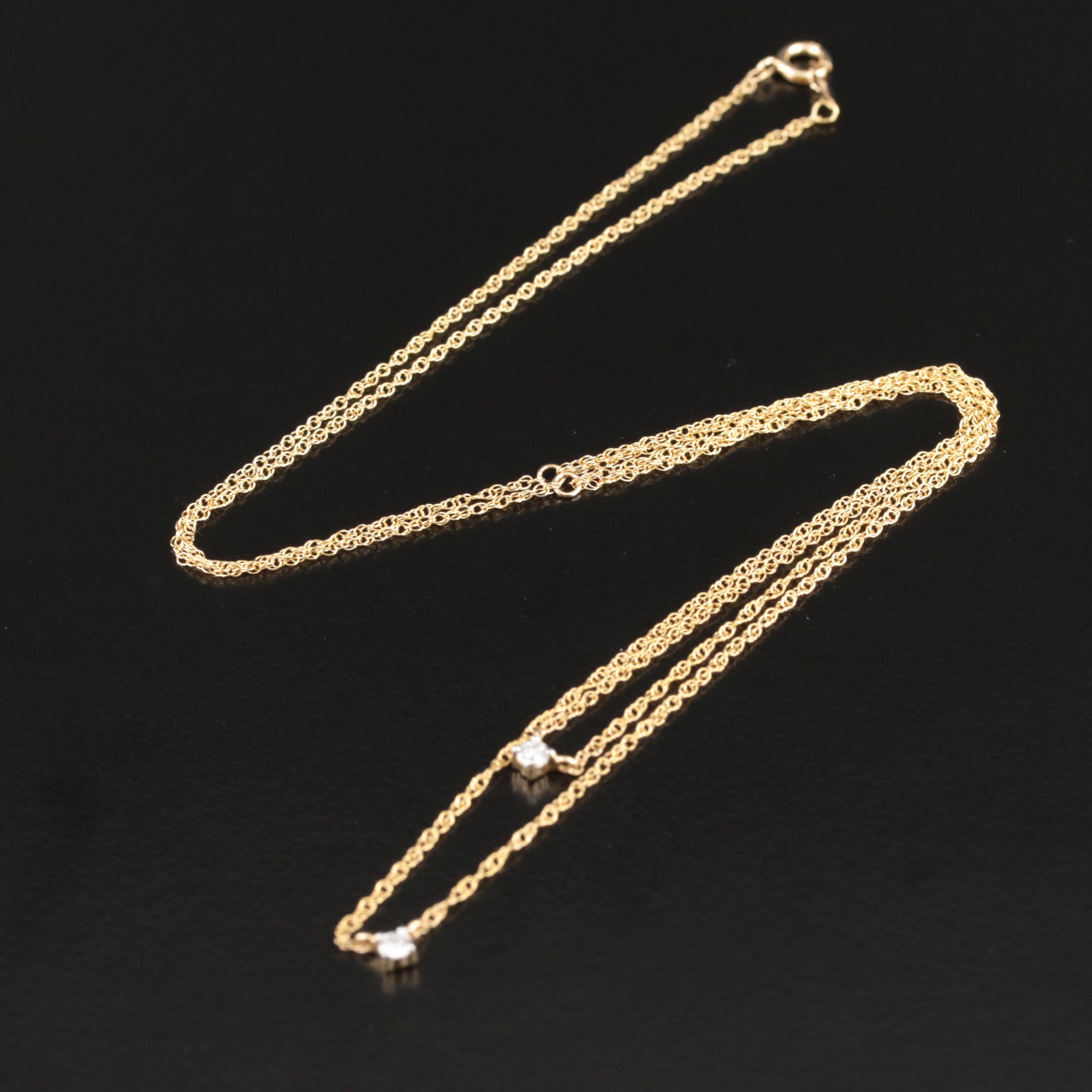 14K Diamond Layered Necklace
