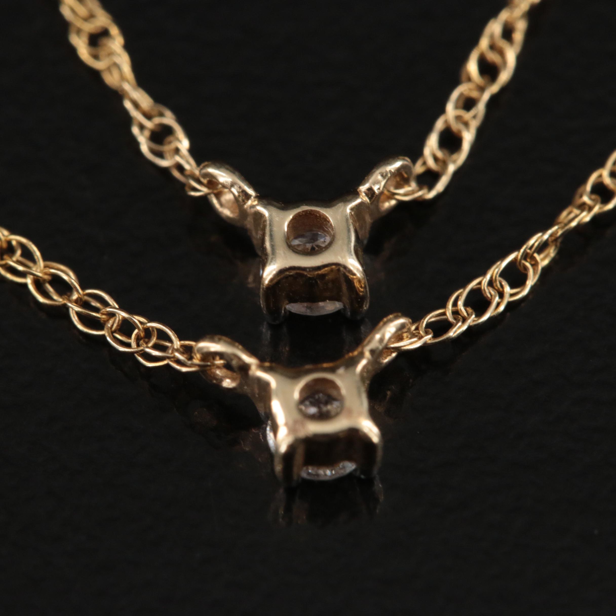 14K Diamond Layered Necklace