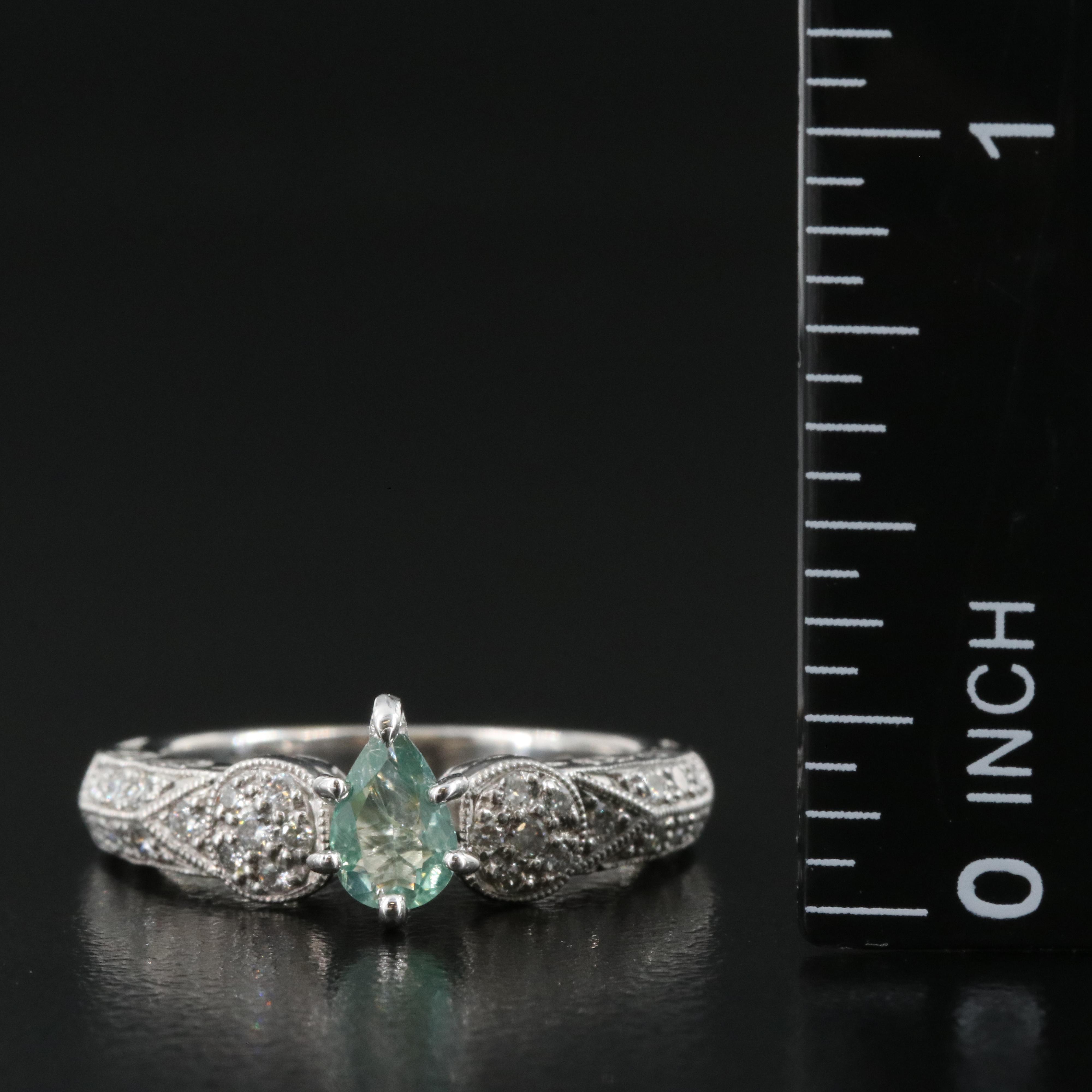 14K Alexandrite and Diamond Ring