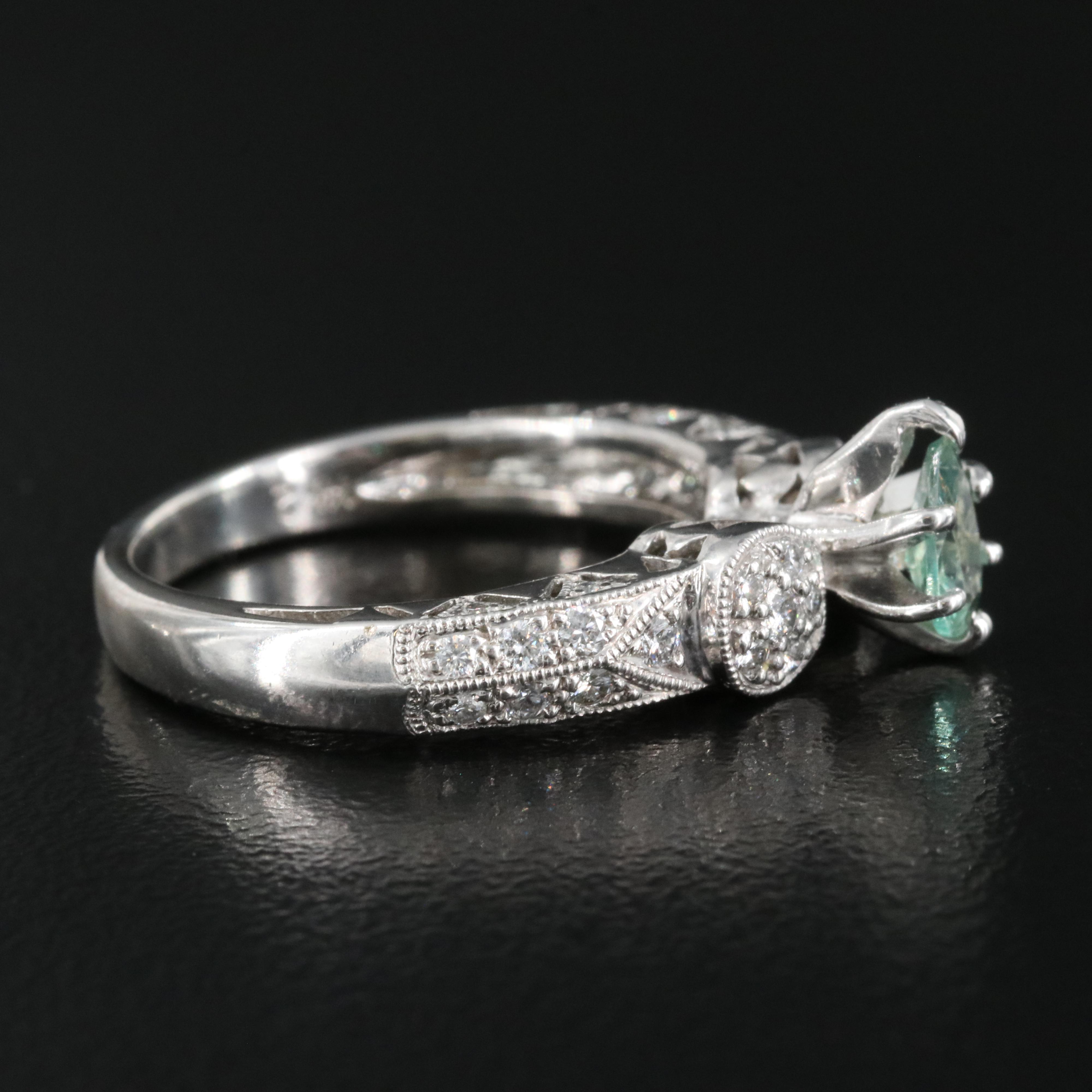 14K Alexandrite and Diamond Ring