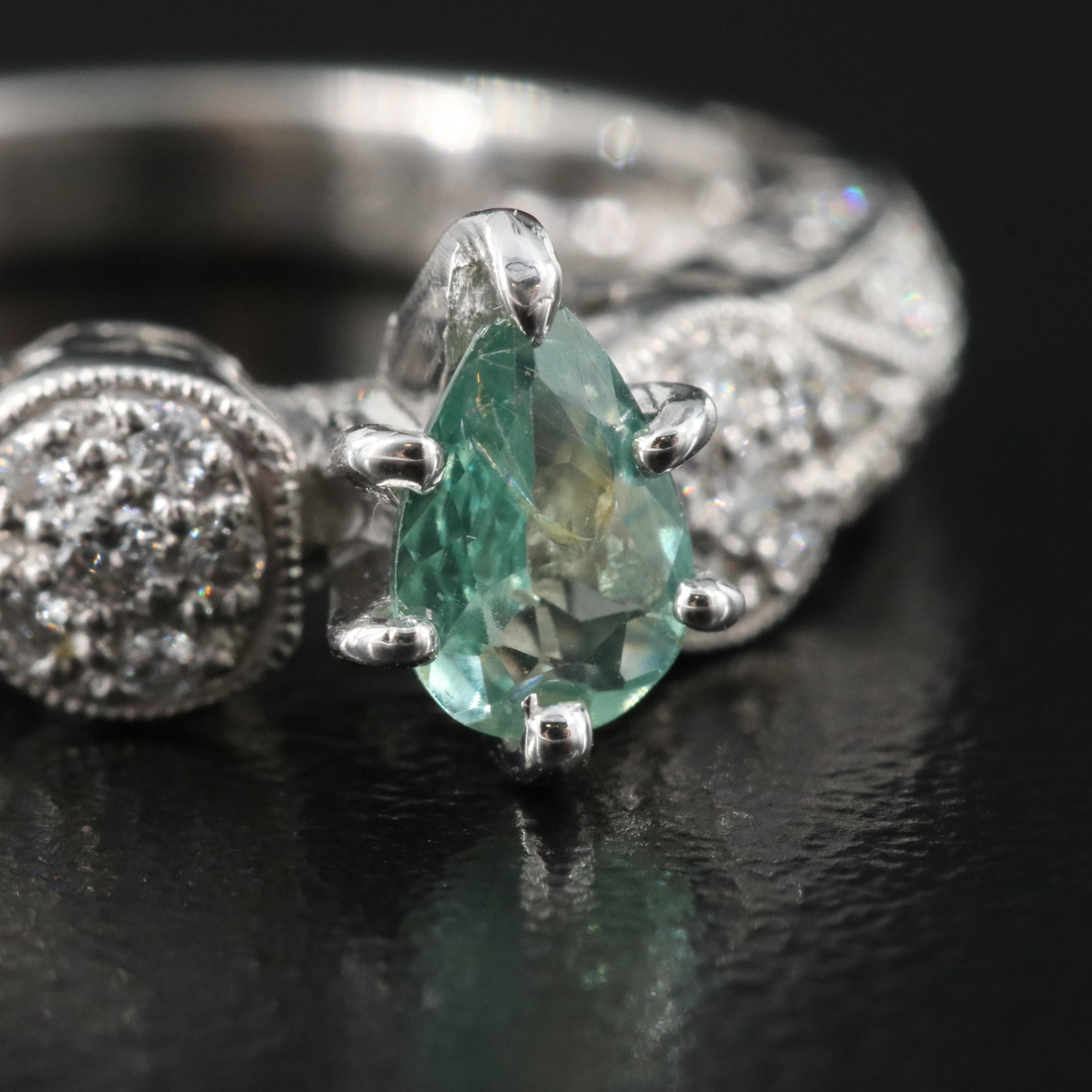 14K Alexandrite and Diamond Ring