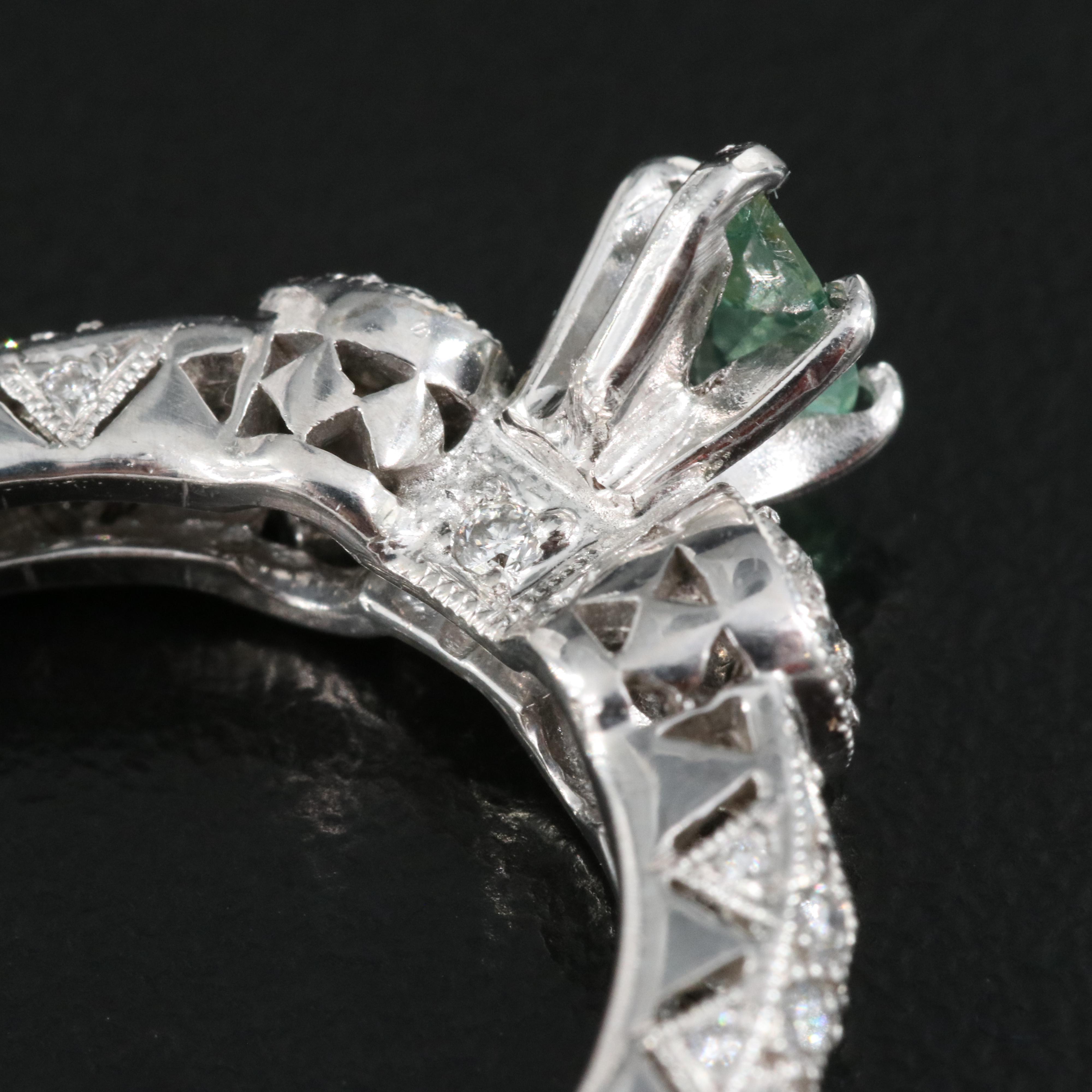 14K Alexandrite and Diamond Ring