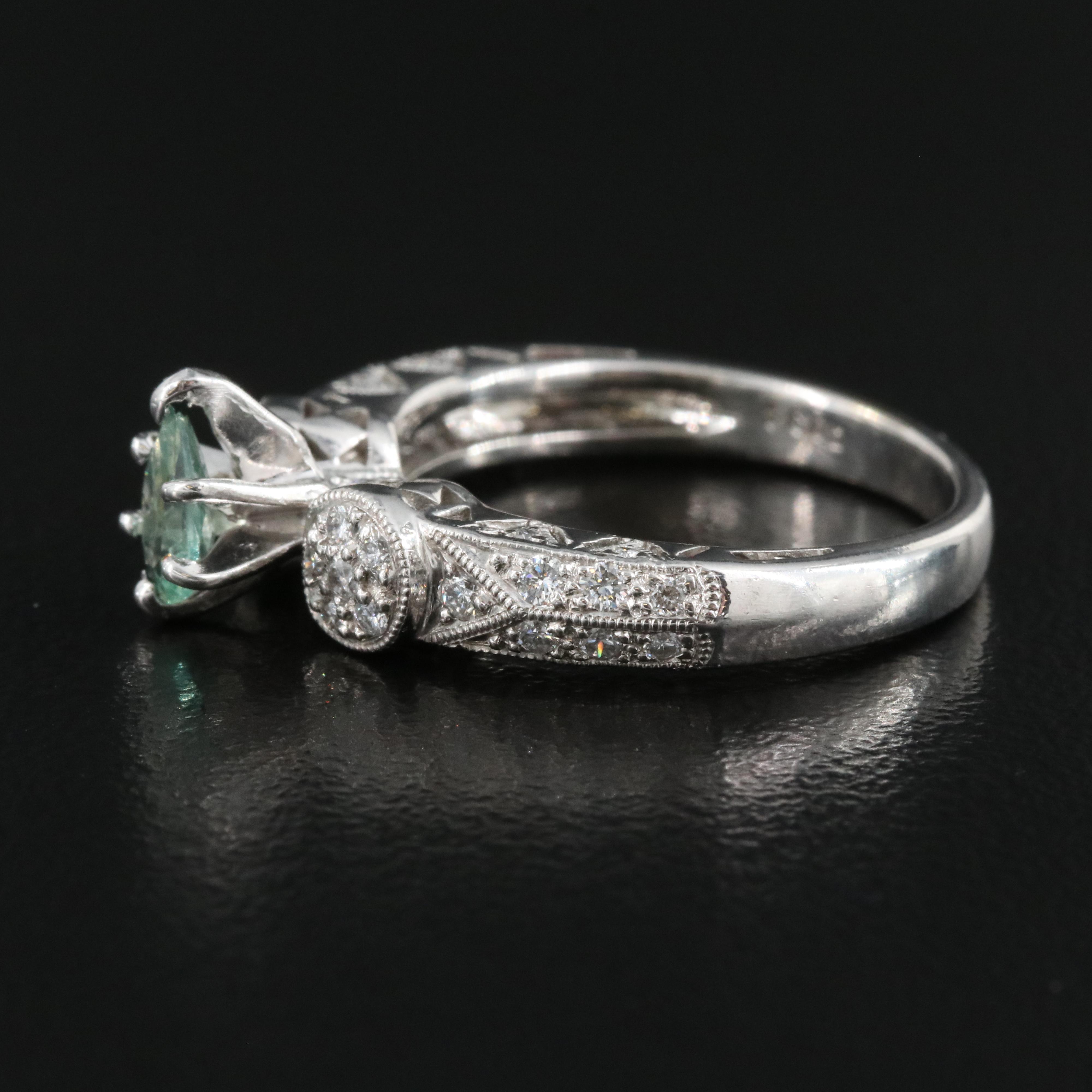 14K Alexandrite and Diamond Ring