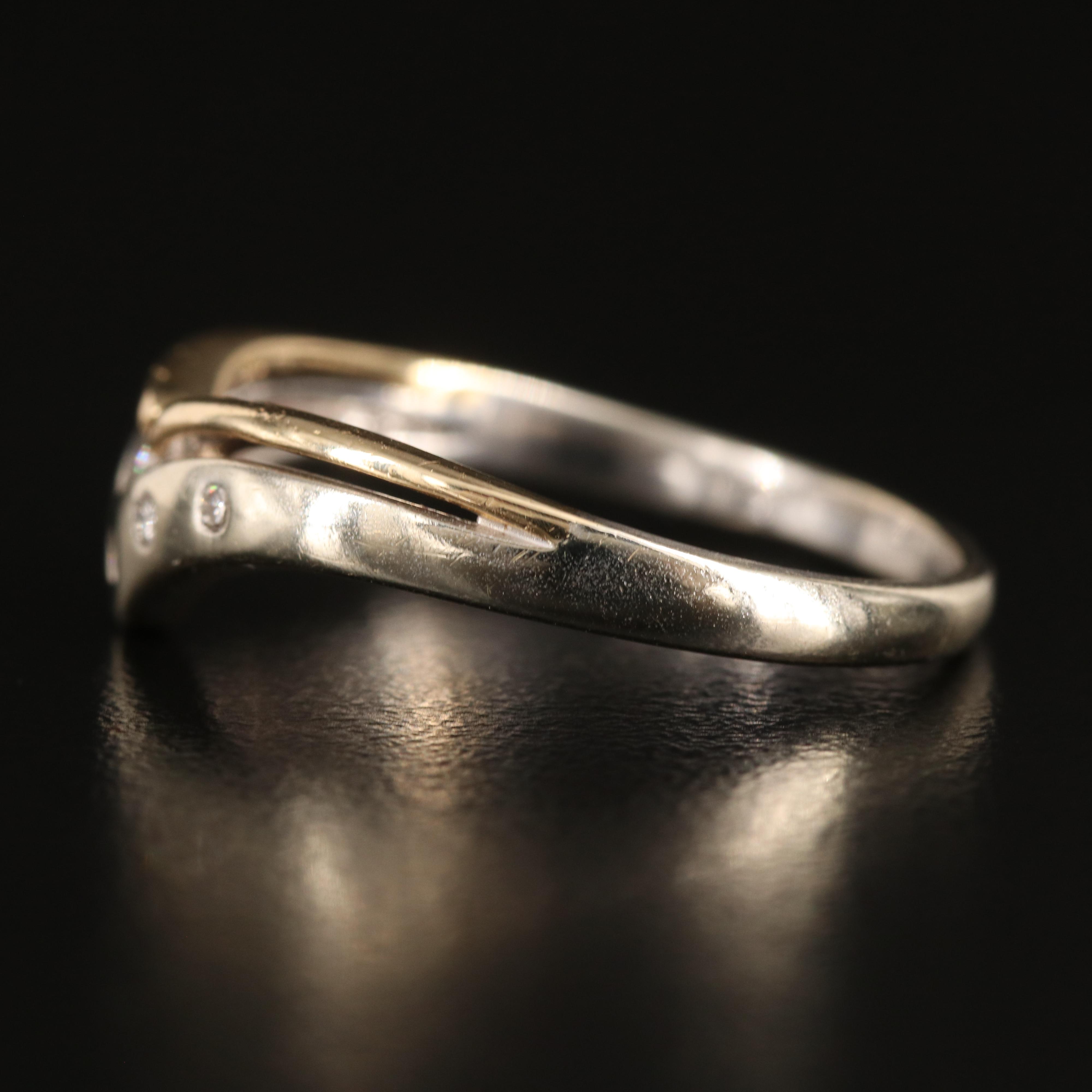 14K 0.12 CTW Diamond Chevron Ring