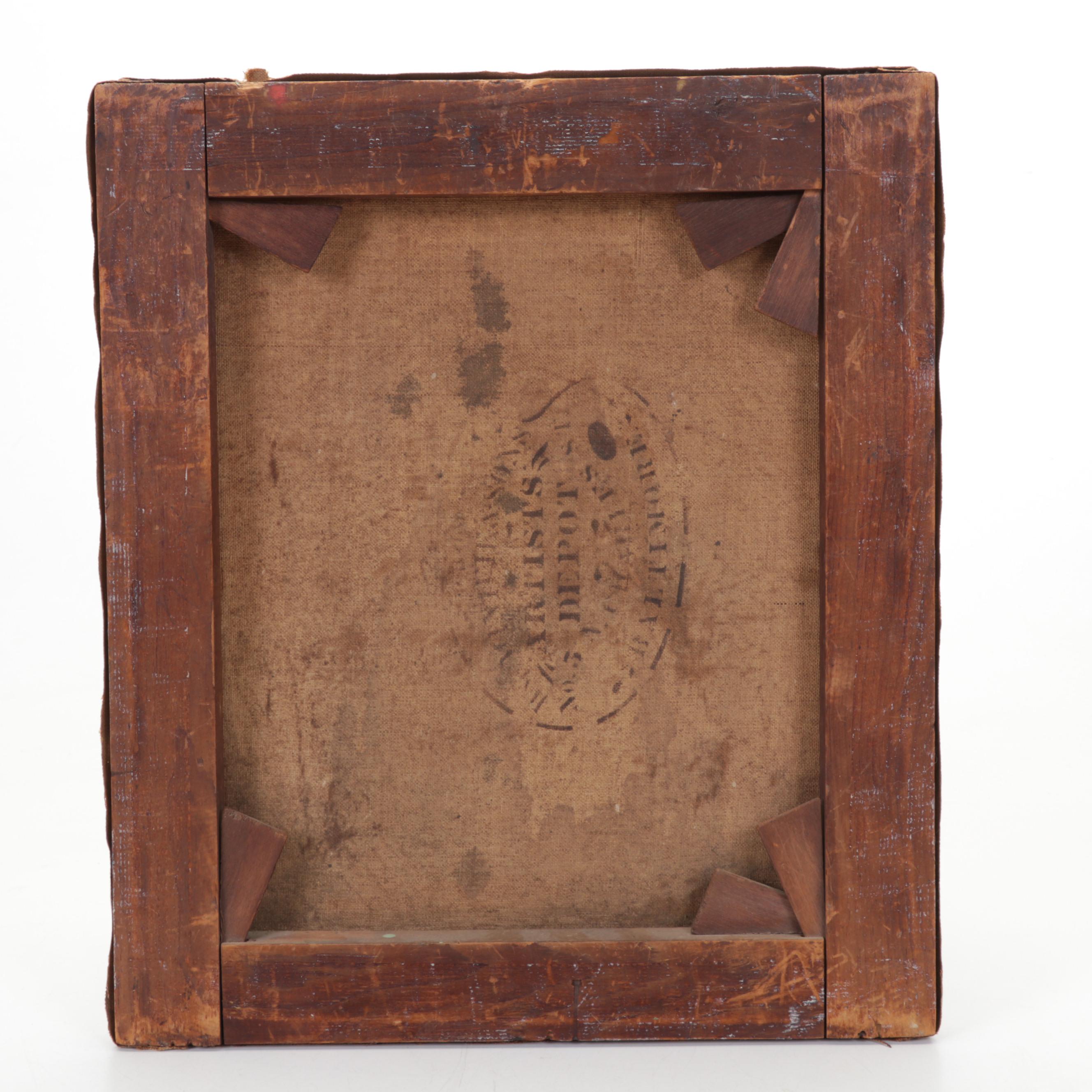 Cattle in Pasture Oil Painting, Early 20th Century