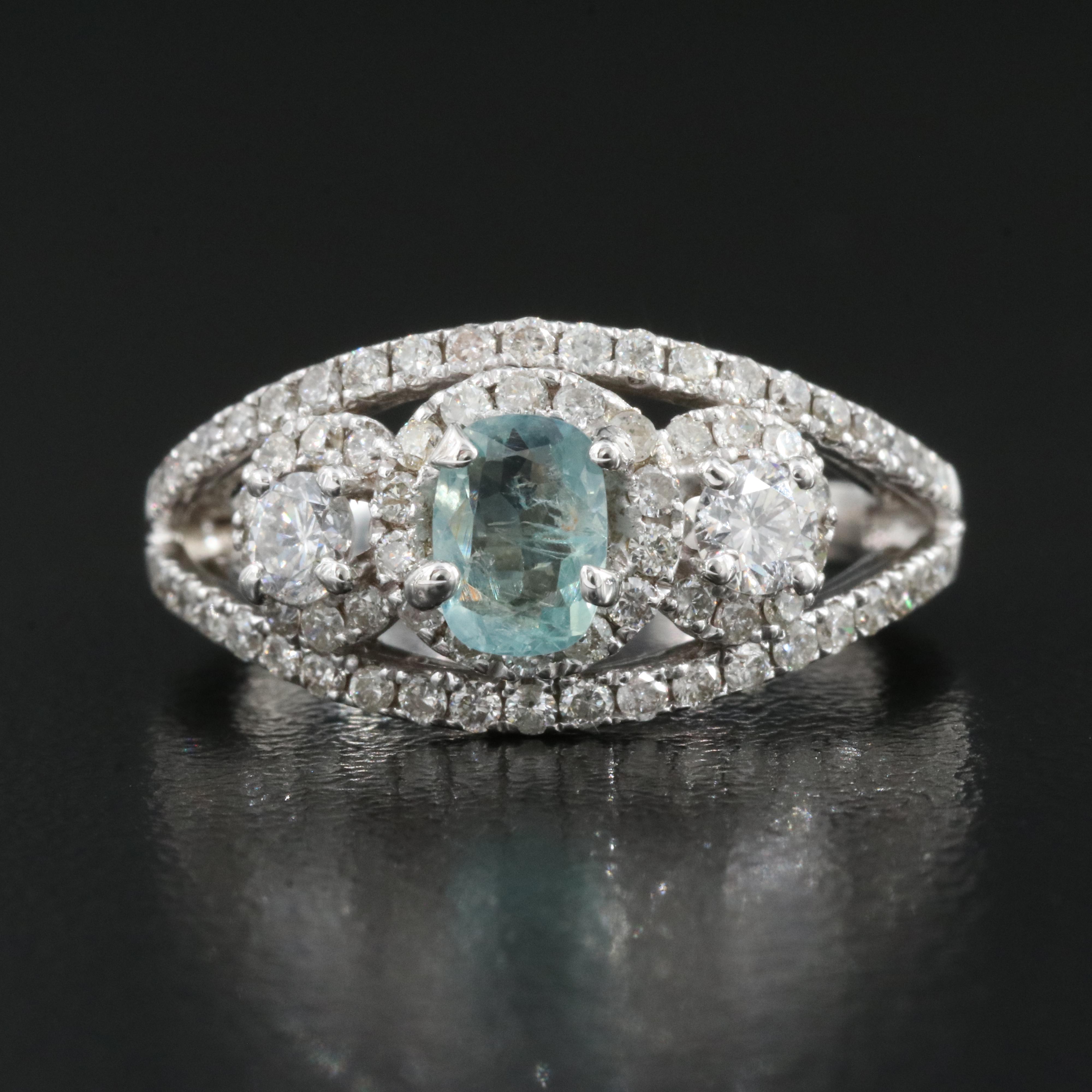 14K Alexandrite and Diamond Ring