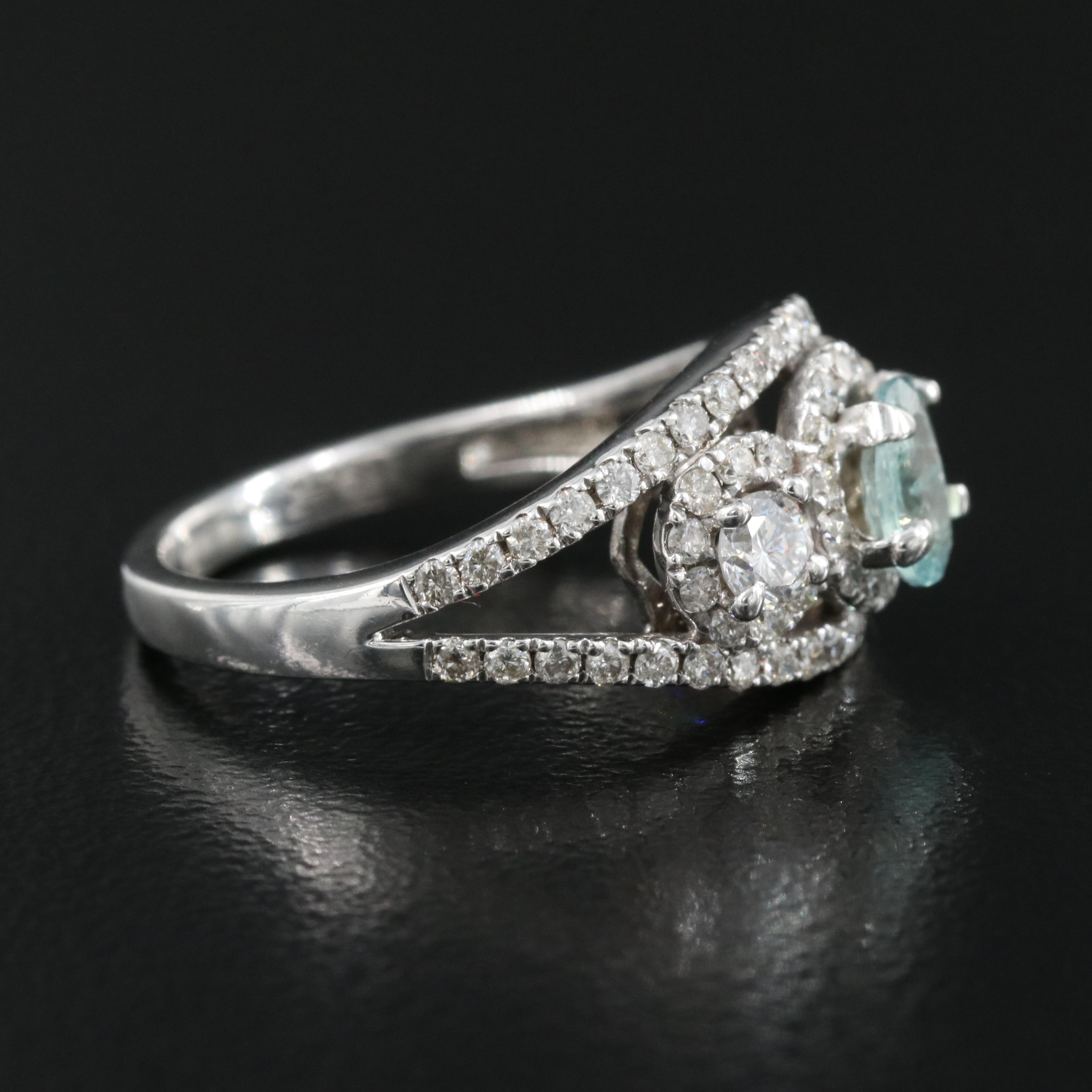 14K Alexandrite and Diamond Ring